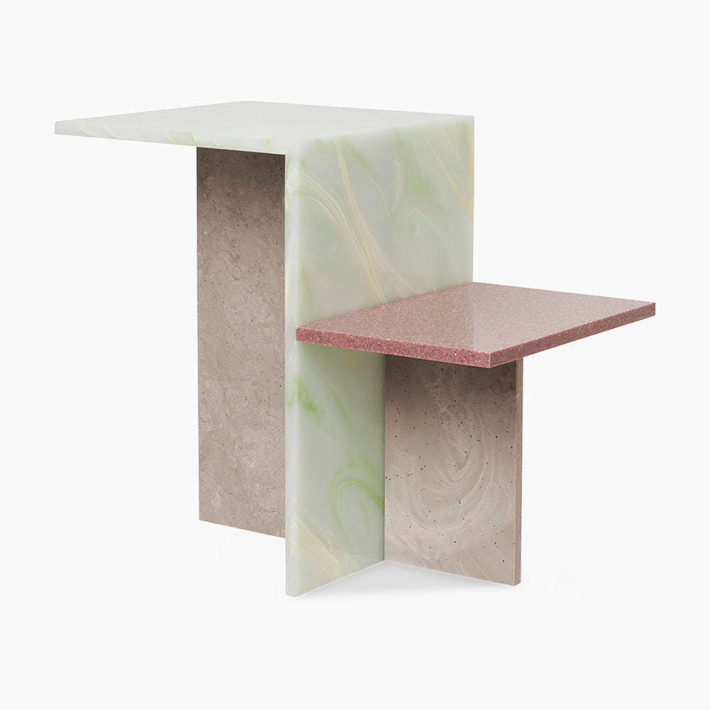 Distinct Side Table - Travertine