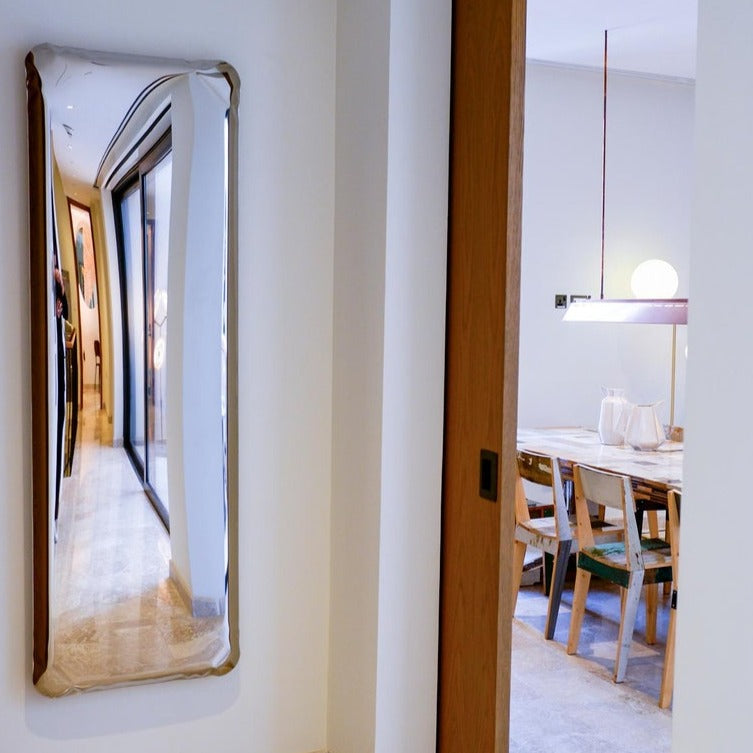 Stainless Steel Tafla QC Sculptural Wall Mirror (Customizable)