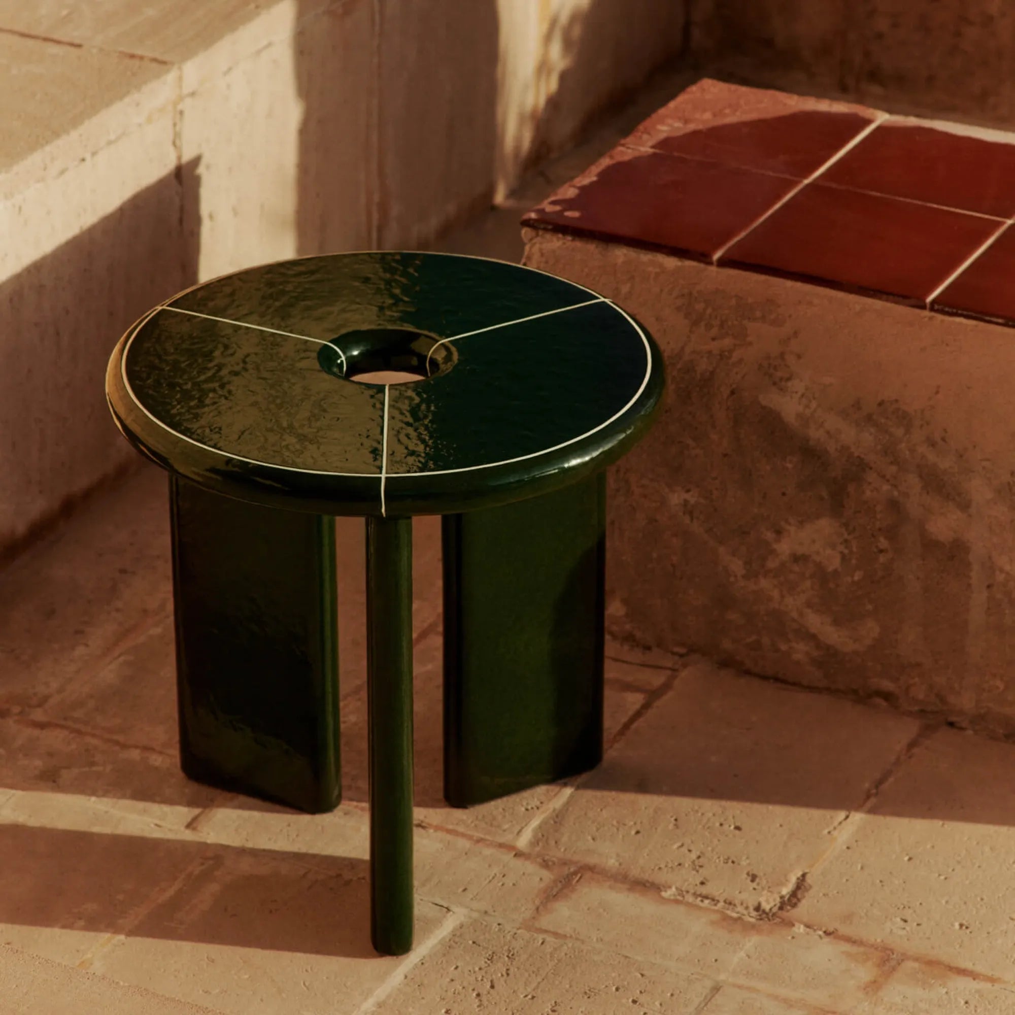Deya Side Table - Ø18.5 - Dark Green