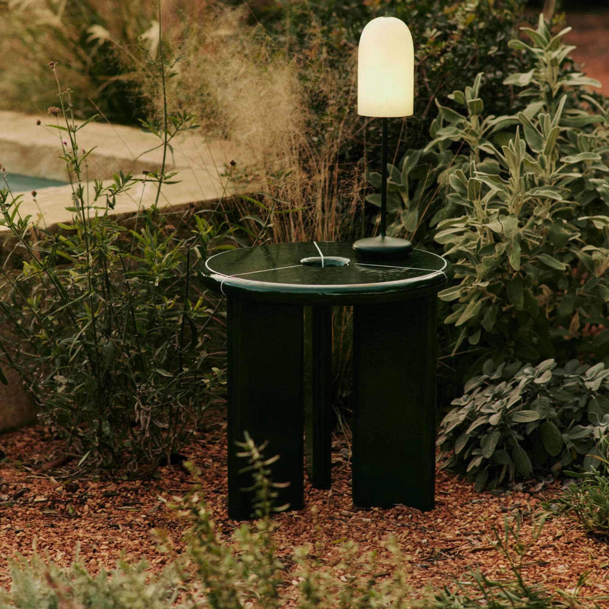 Deya Side Table - Ø18.5 - Dark Green