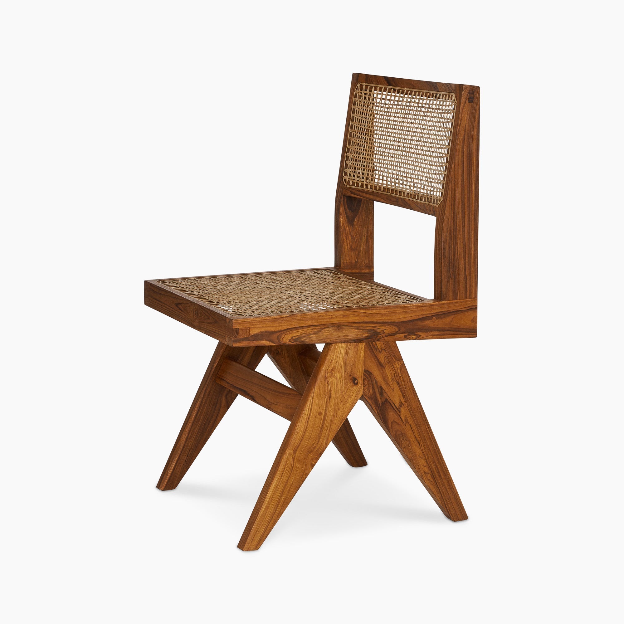 Jeanneret Armless Dining Chair - Black Teak - Floor Model - Grade A