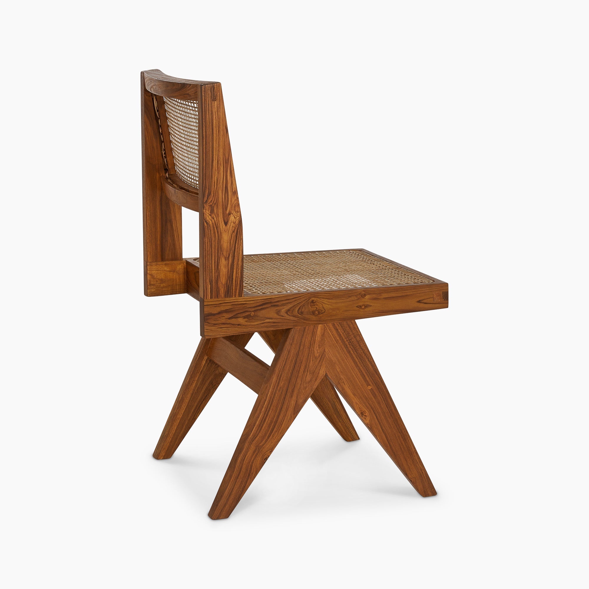 Jeanneret Armless Dining Chair - Black Teak - Floor Model - Grade A
