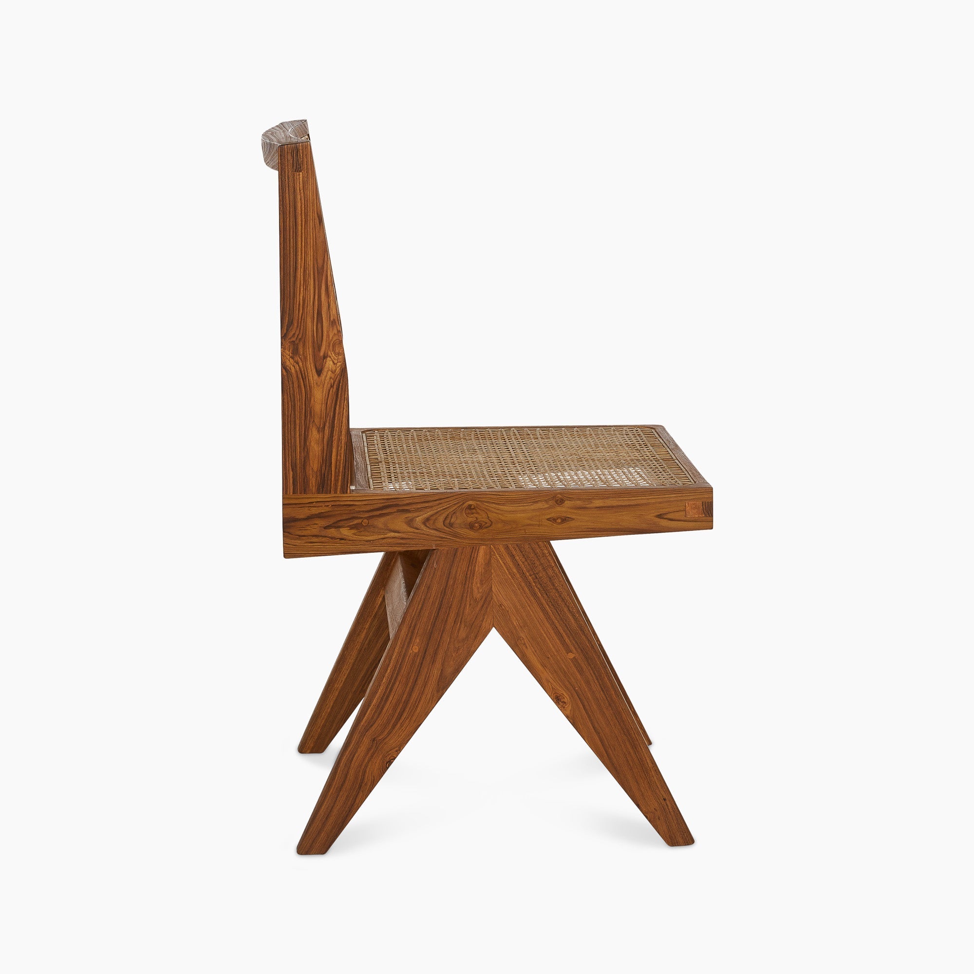 Jeanneret Armless Dining Chair - Black Teak - Floor Model - Grade A