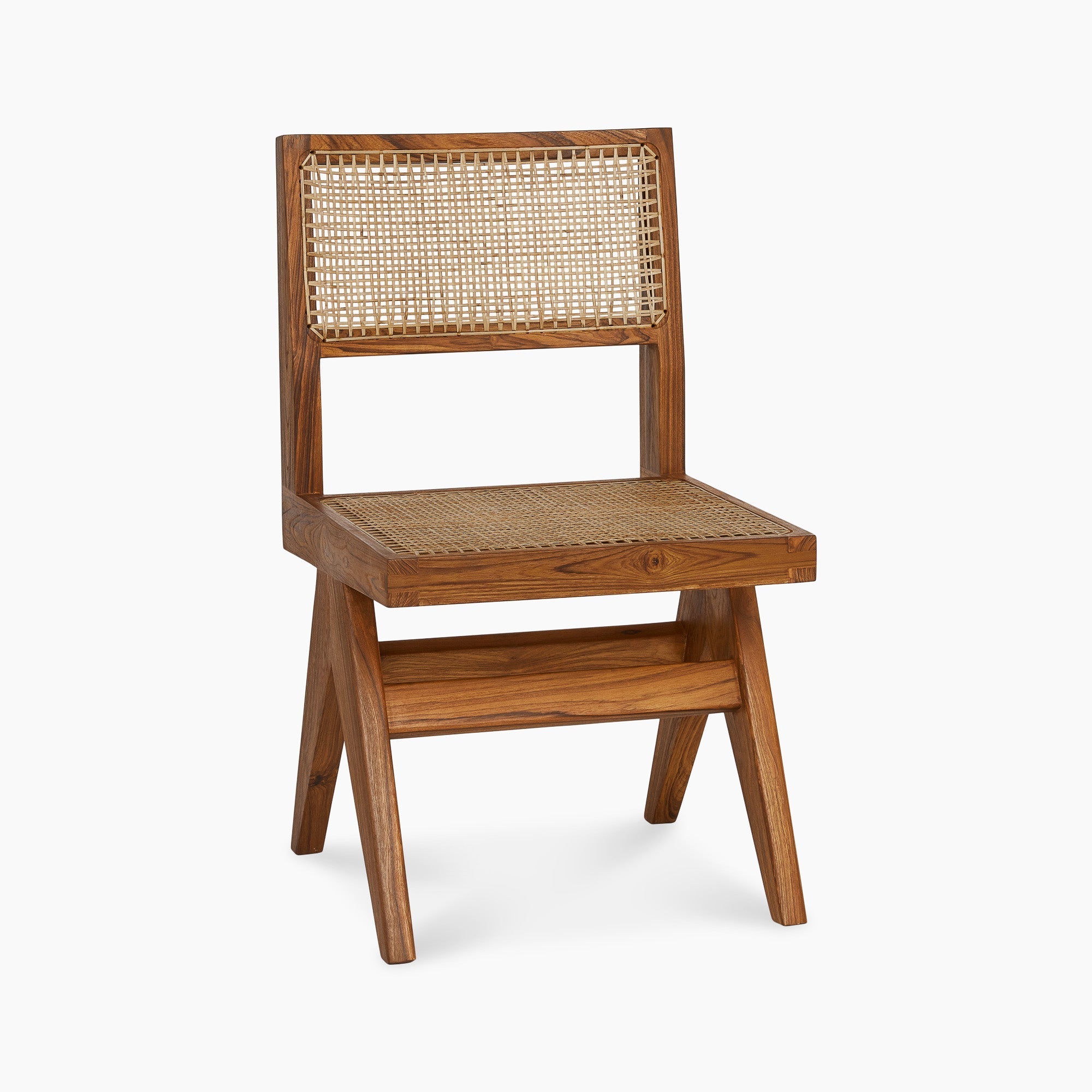 Jeanneret Armless Dining Chair - Black Teak - Floor Model - Grade A