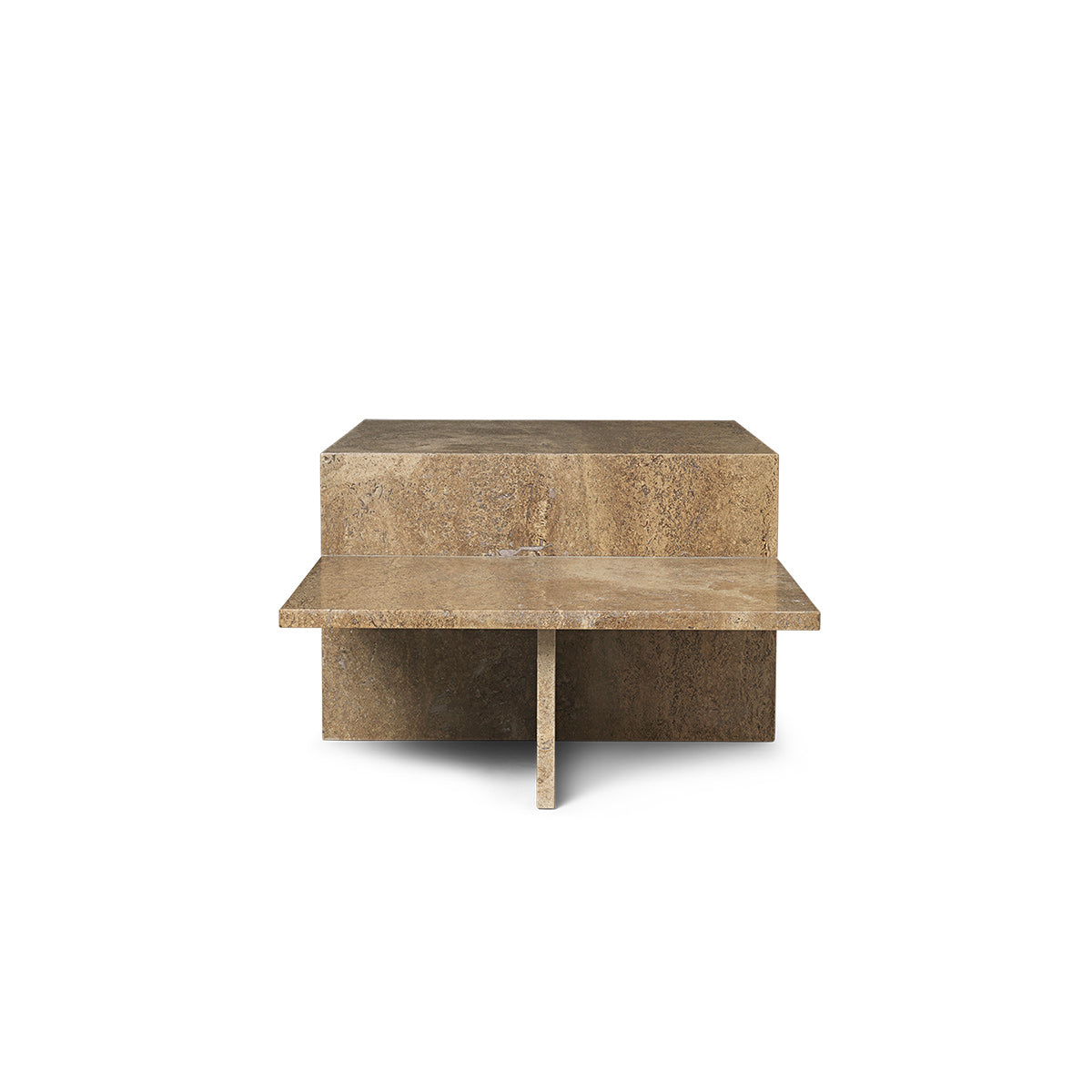 Distinct Coffee Table - Dark Brown Travertine - Open Box