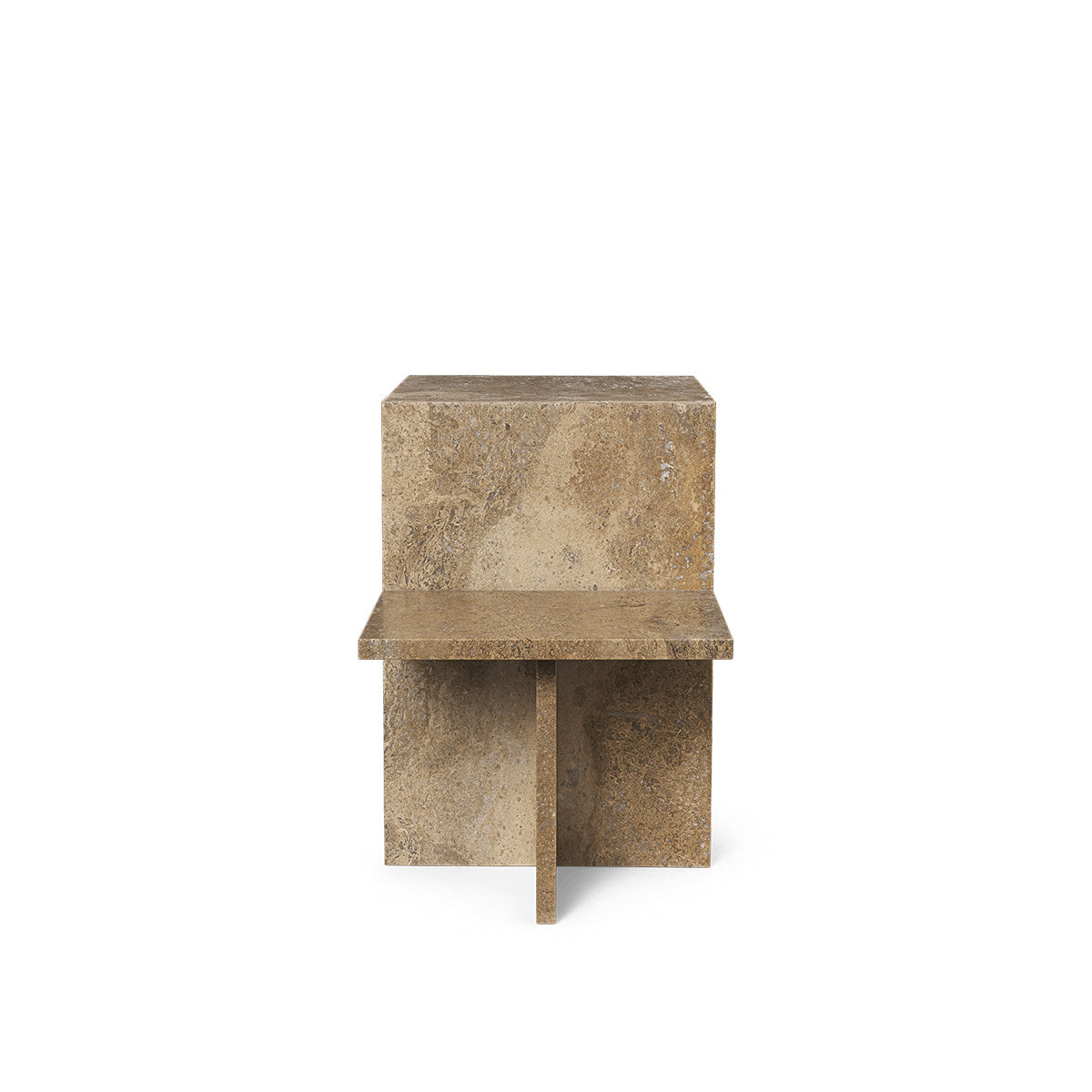 Distinct Side Table - Travertine