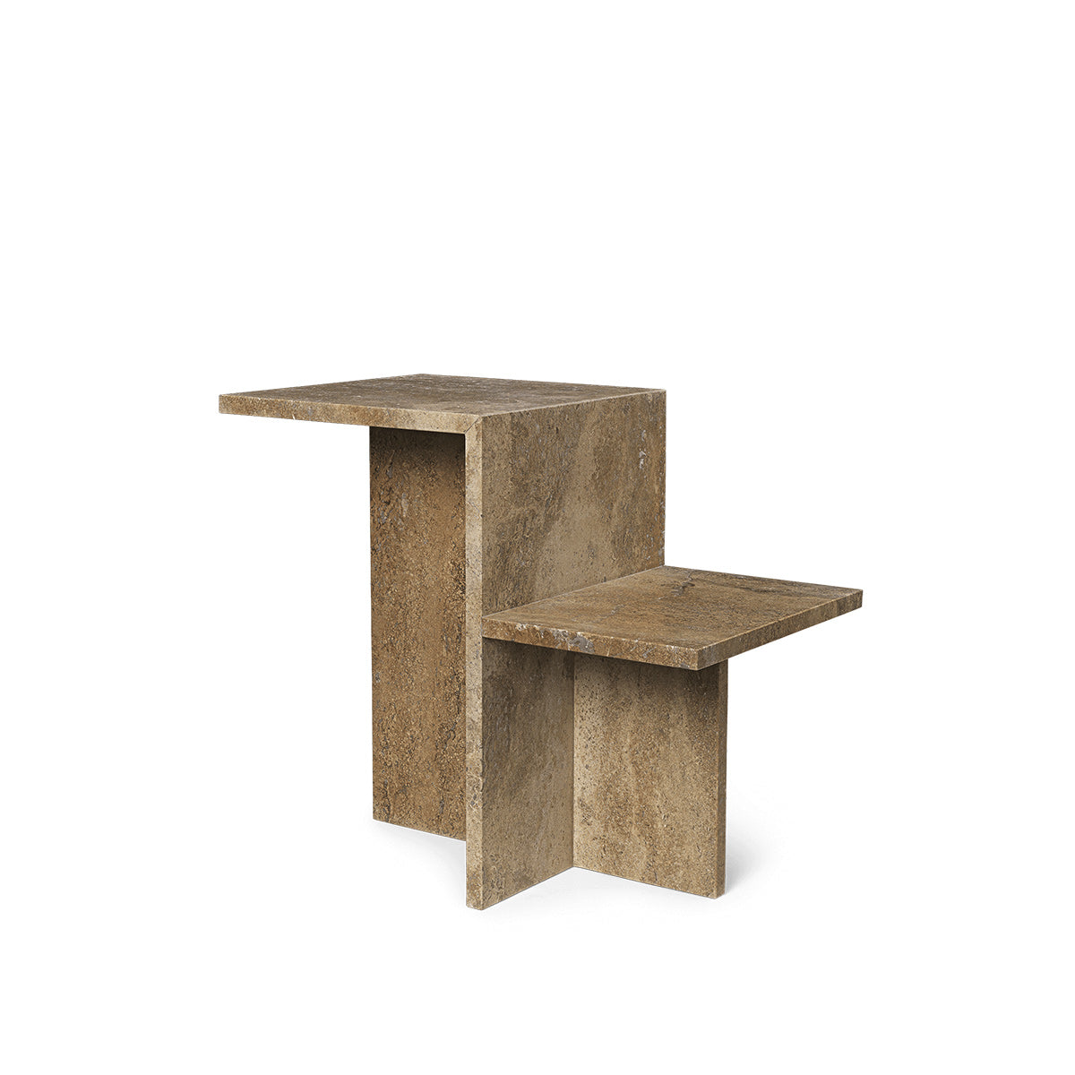Distinct Side Table - Travertine