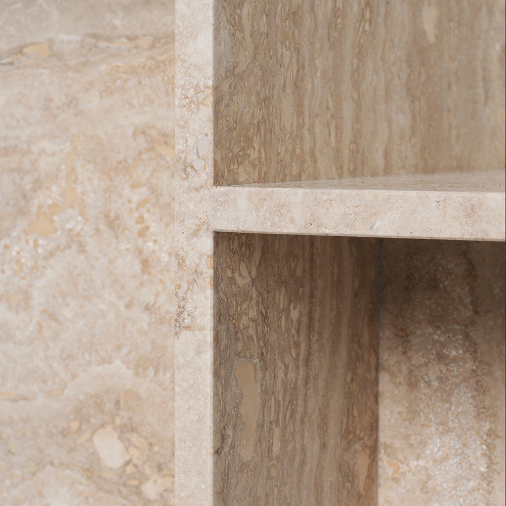 Distinct Side Table - Travertine