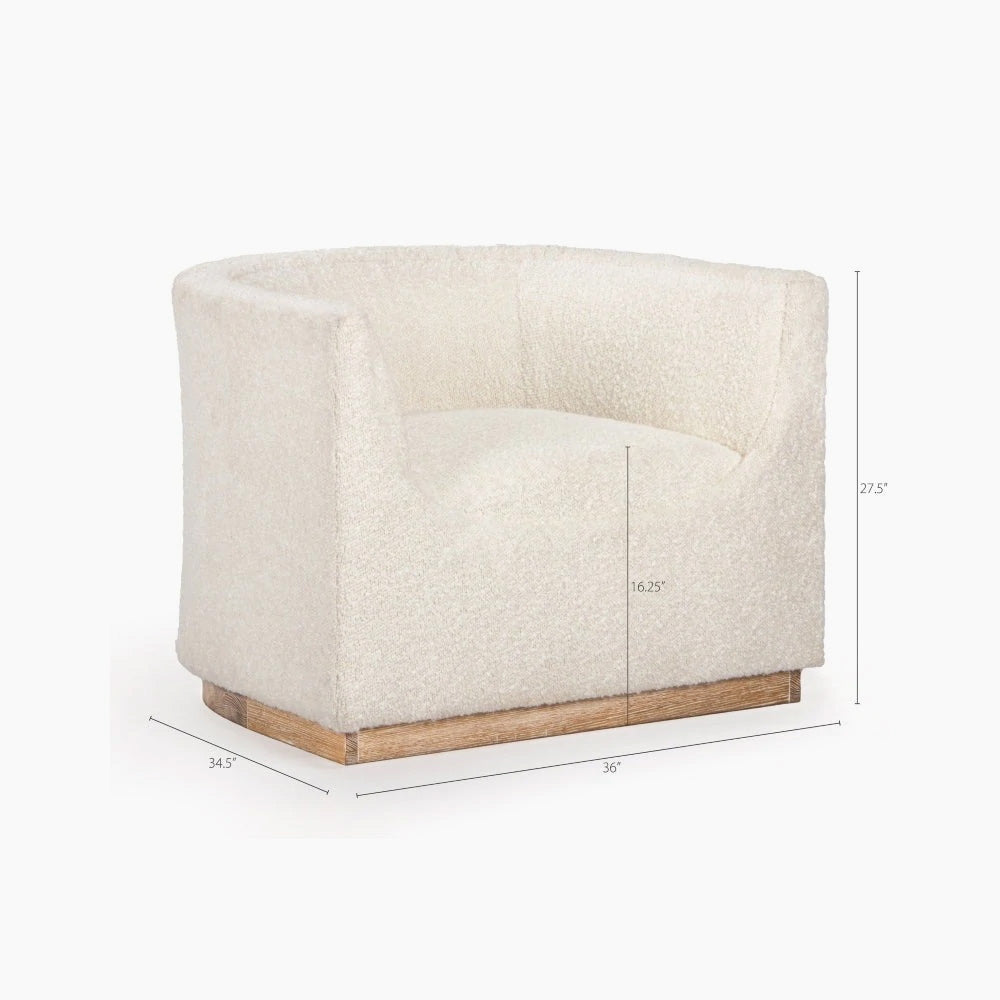 Dolin Lounge - Pearl White Boucle