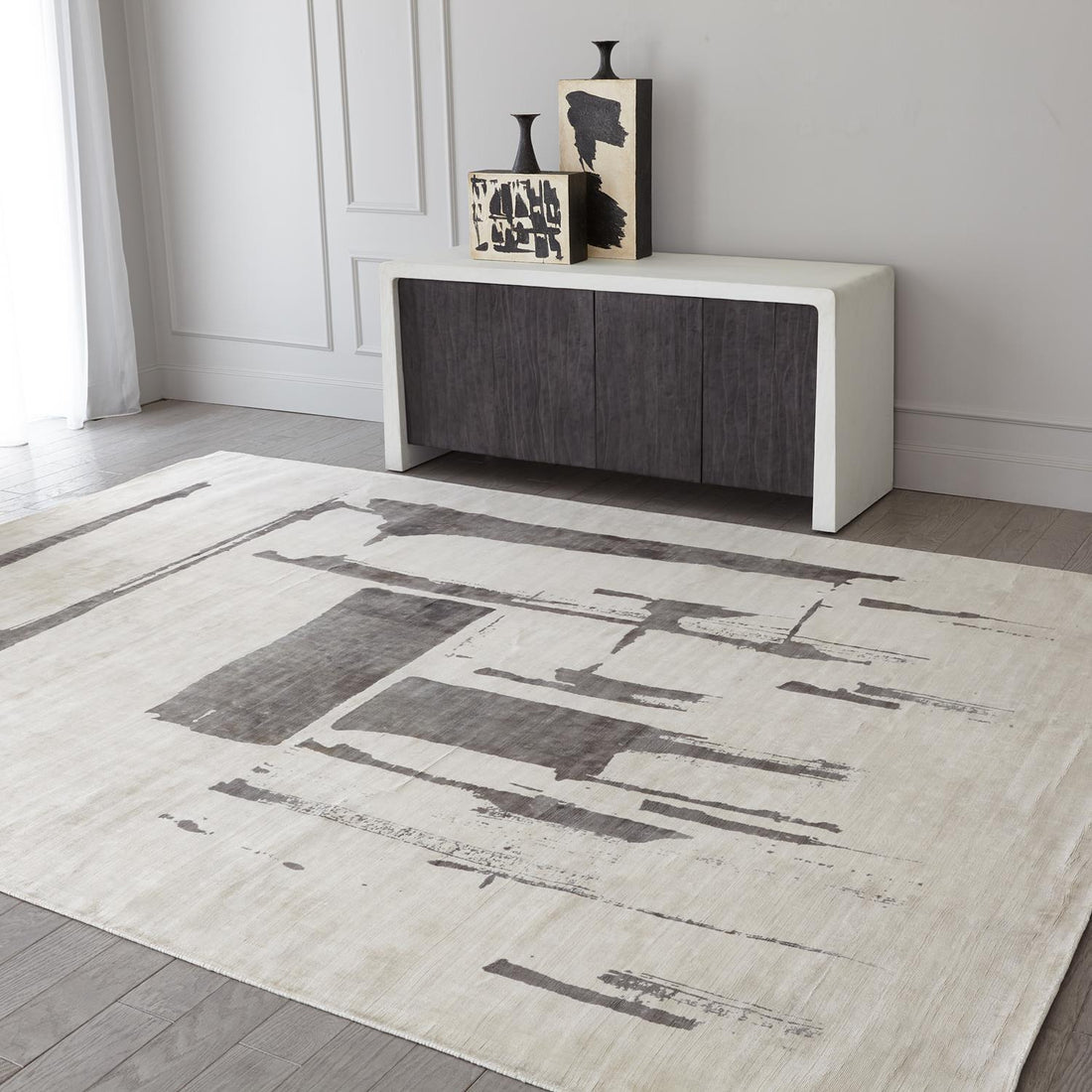 Edifice Rug-Cream/Charcoal