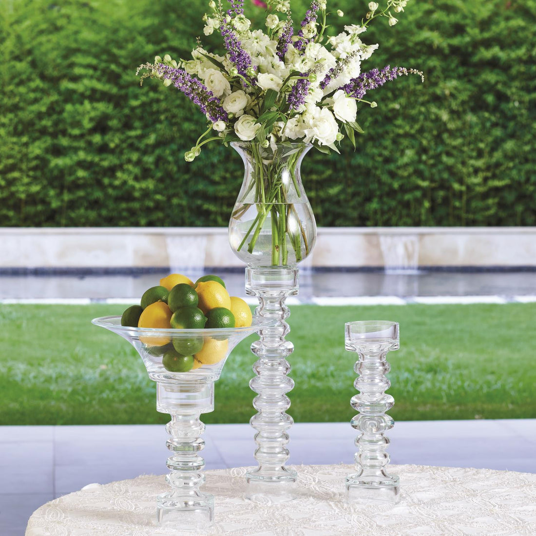 Glass Ribbed Candleholder/Vase