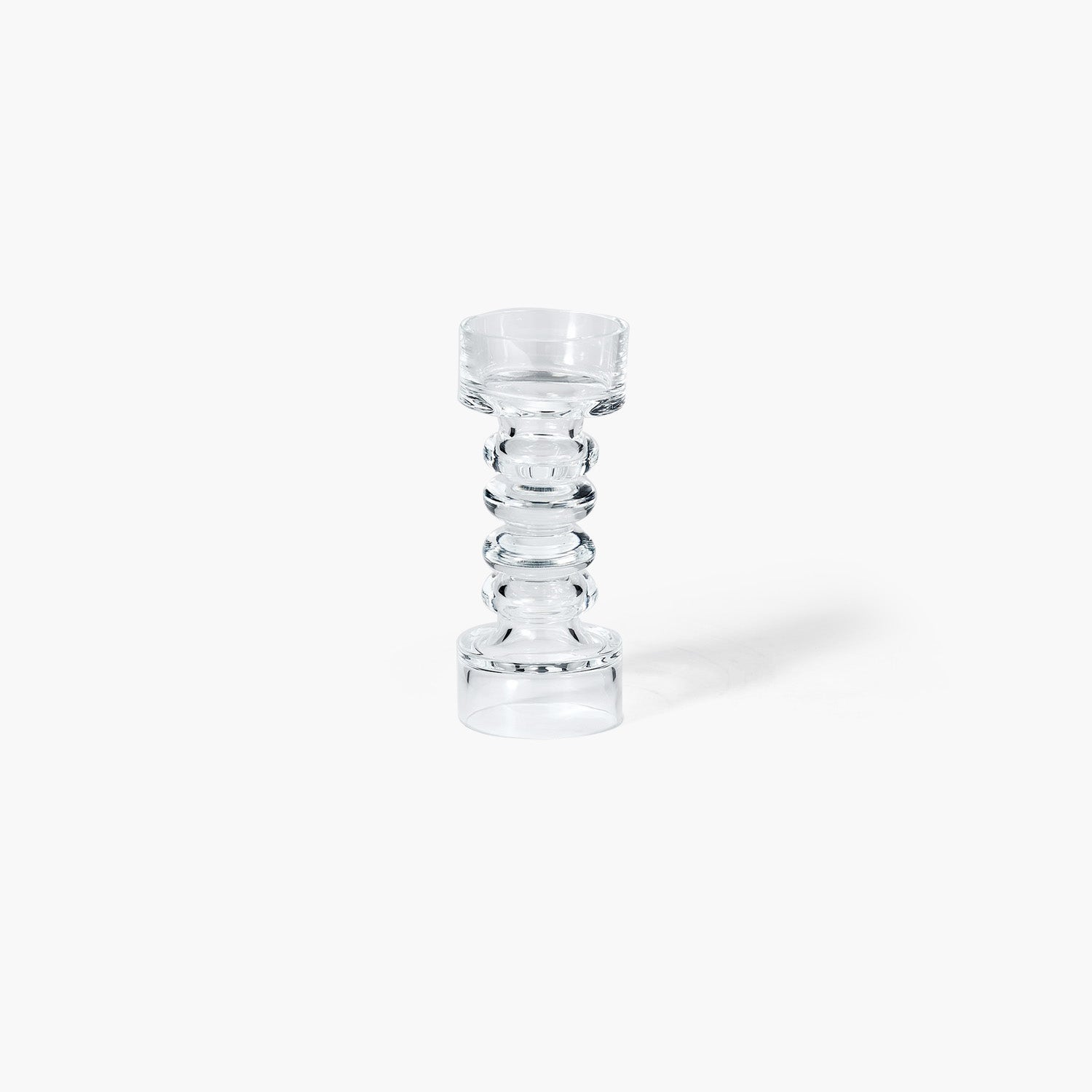 Glass Ribbed Candleholder/Vase