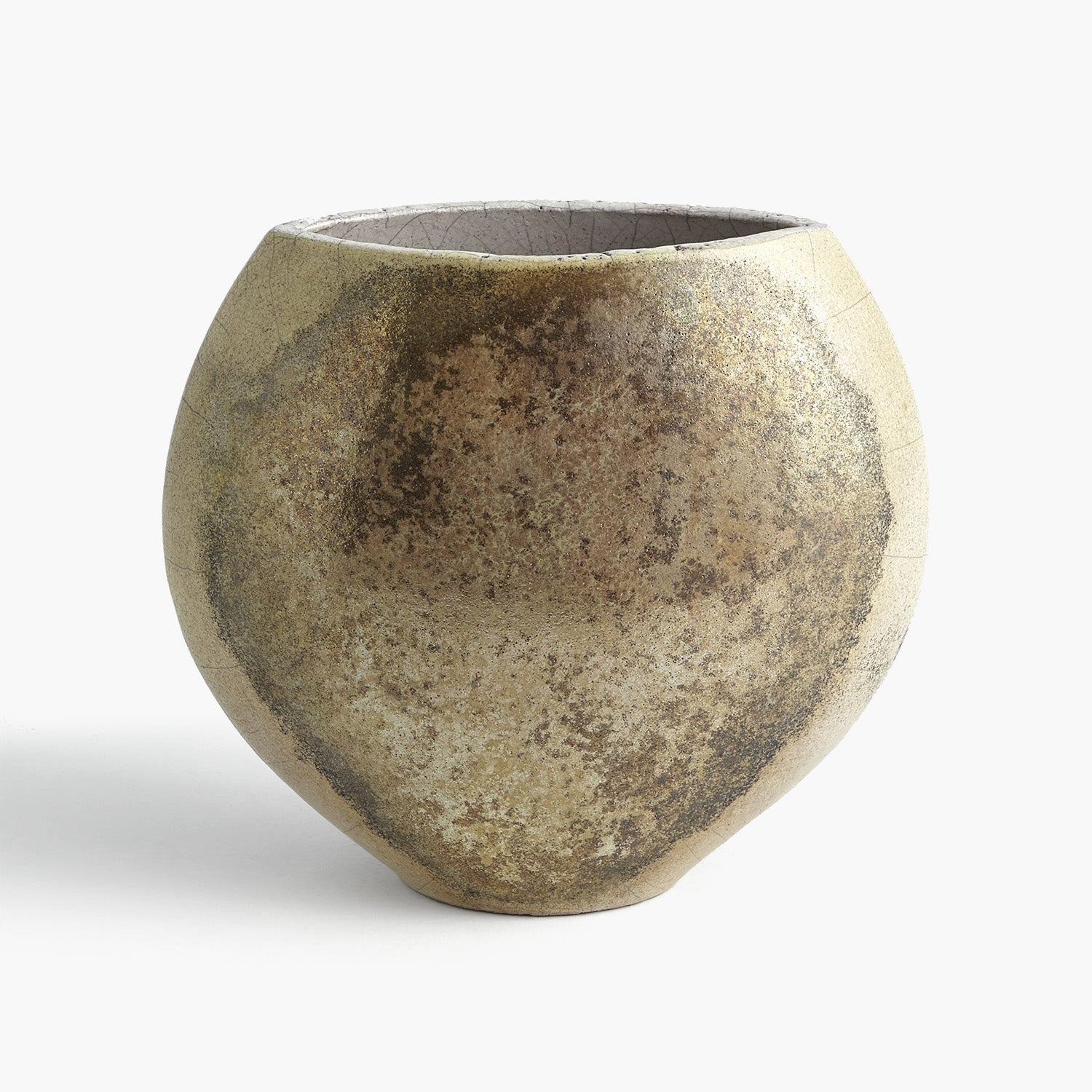 Golden Raku Vase