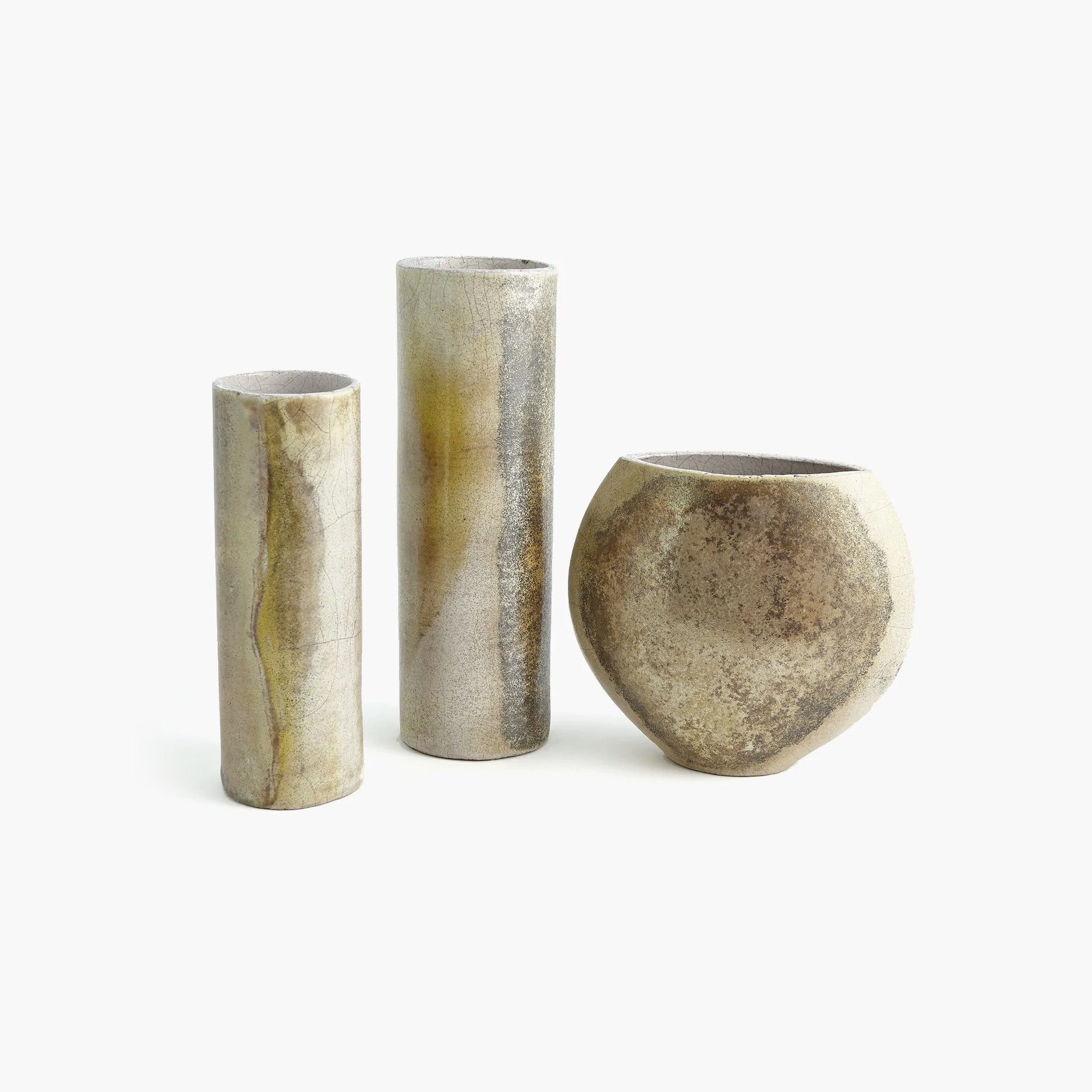 Golden Raku Vase