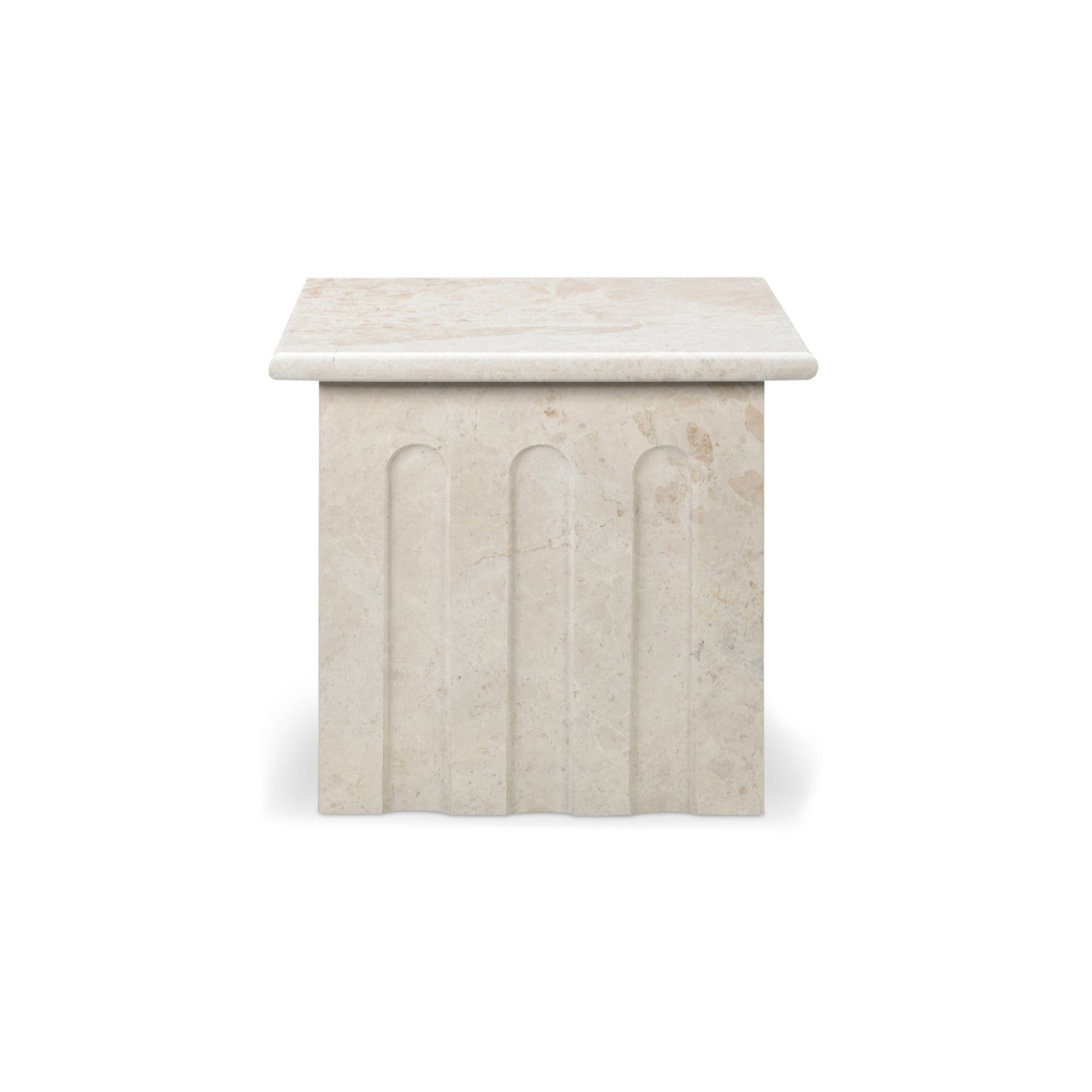 Hazel Side Table - Cream Marble