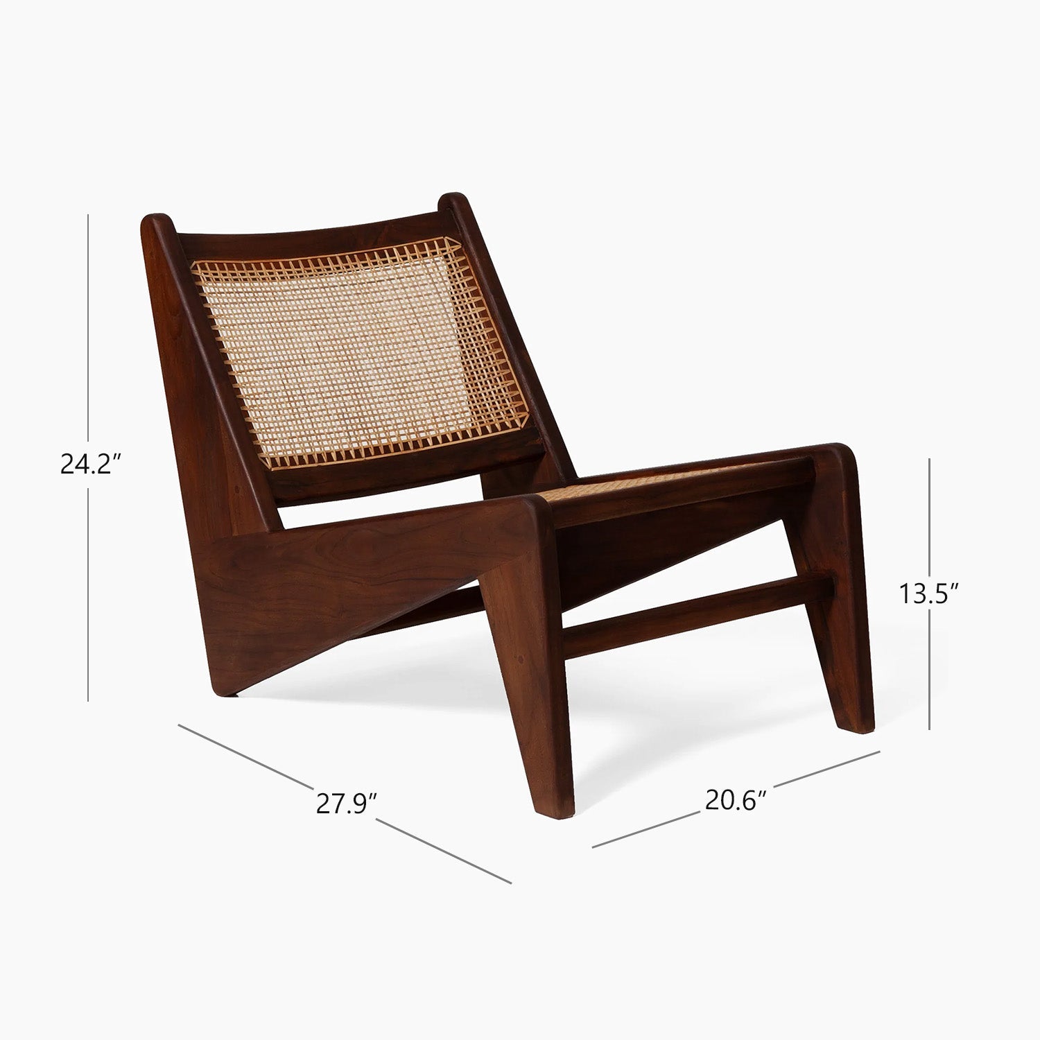Jeanneret Kangaroo Lounge Chair - Black Teak - Floor Model - Grade A