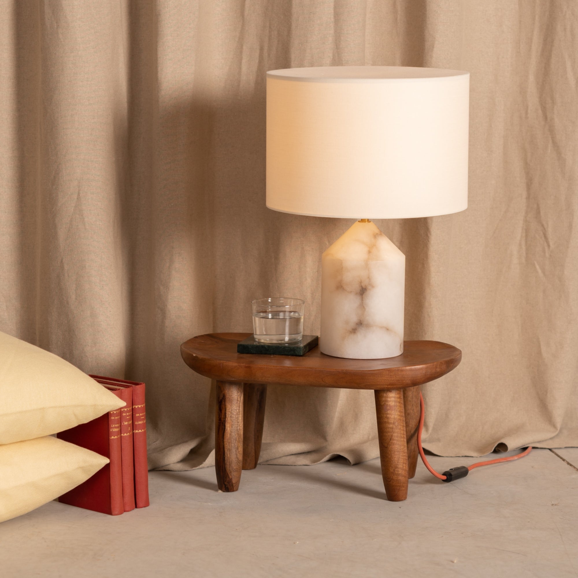 Josef White Alabaster Table Lamp