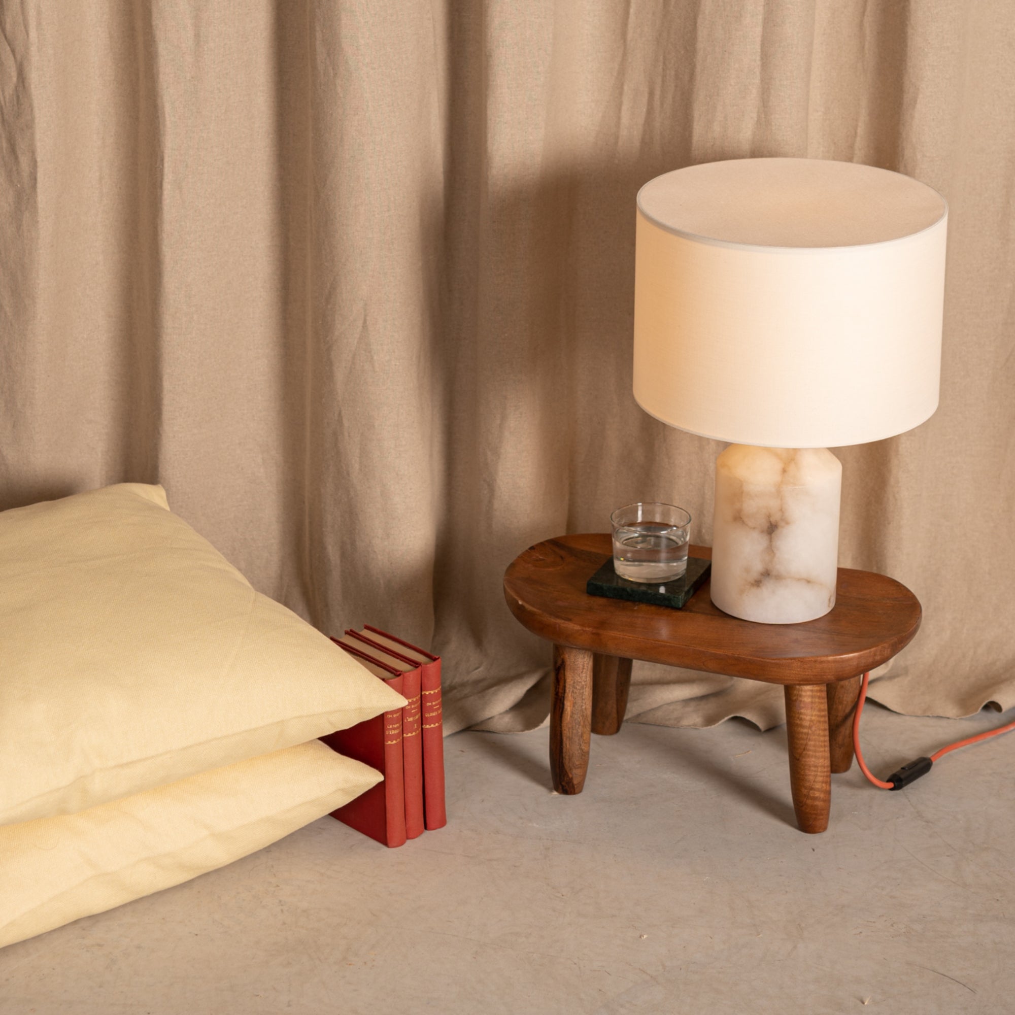 Josef White Alabaster Table Lamp