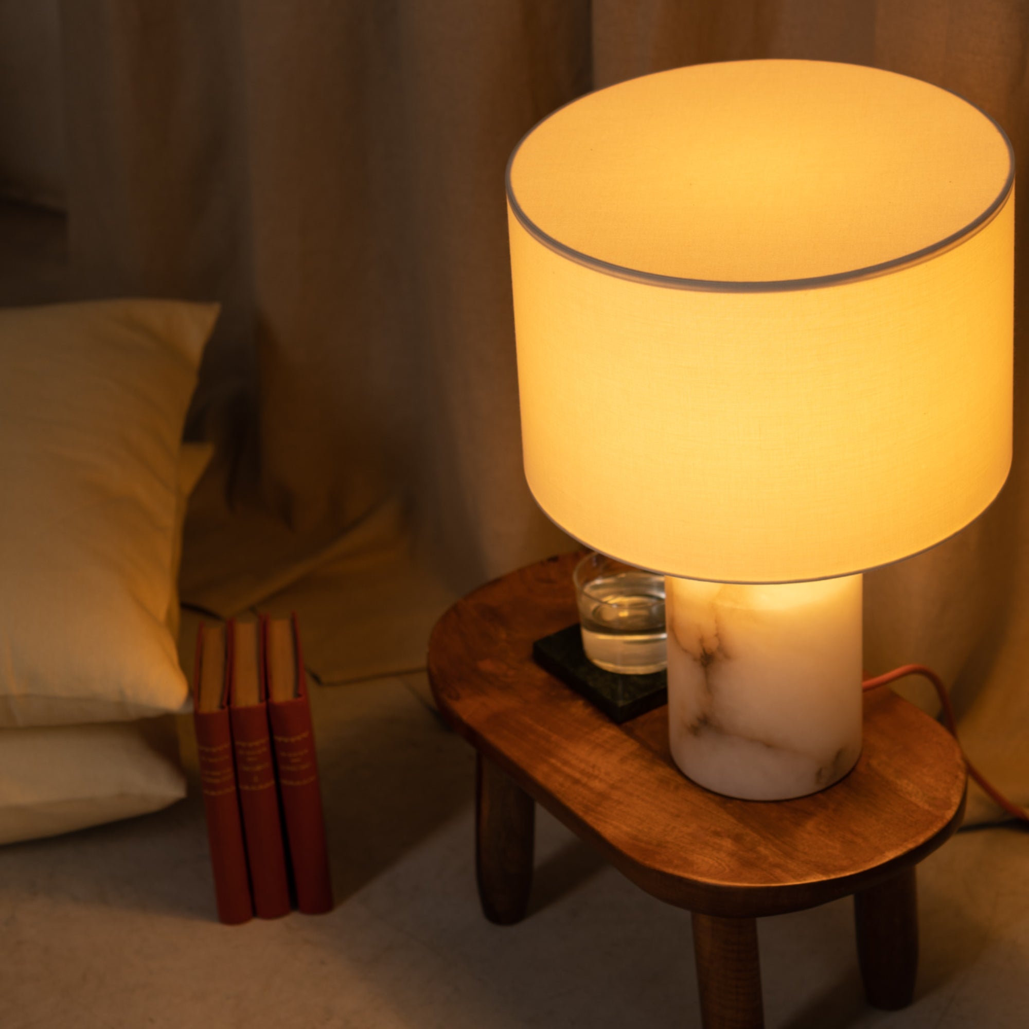 Josef White Alabaster Table Lamp
