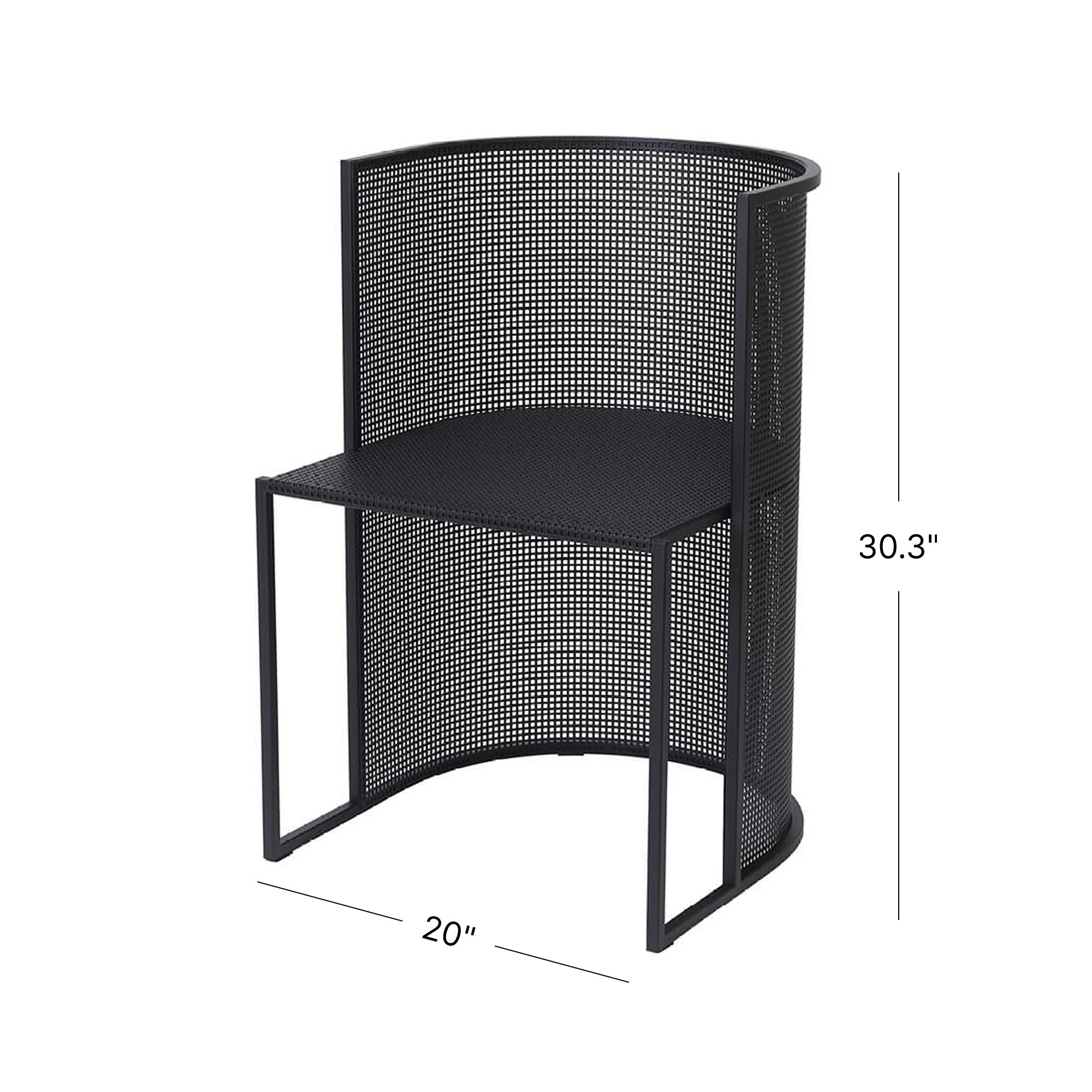Kristina Dam Studio Bauhaus Dining Chair, Black