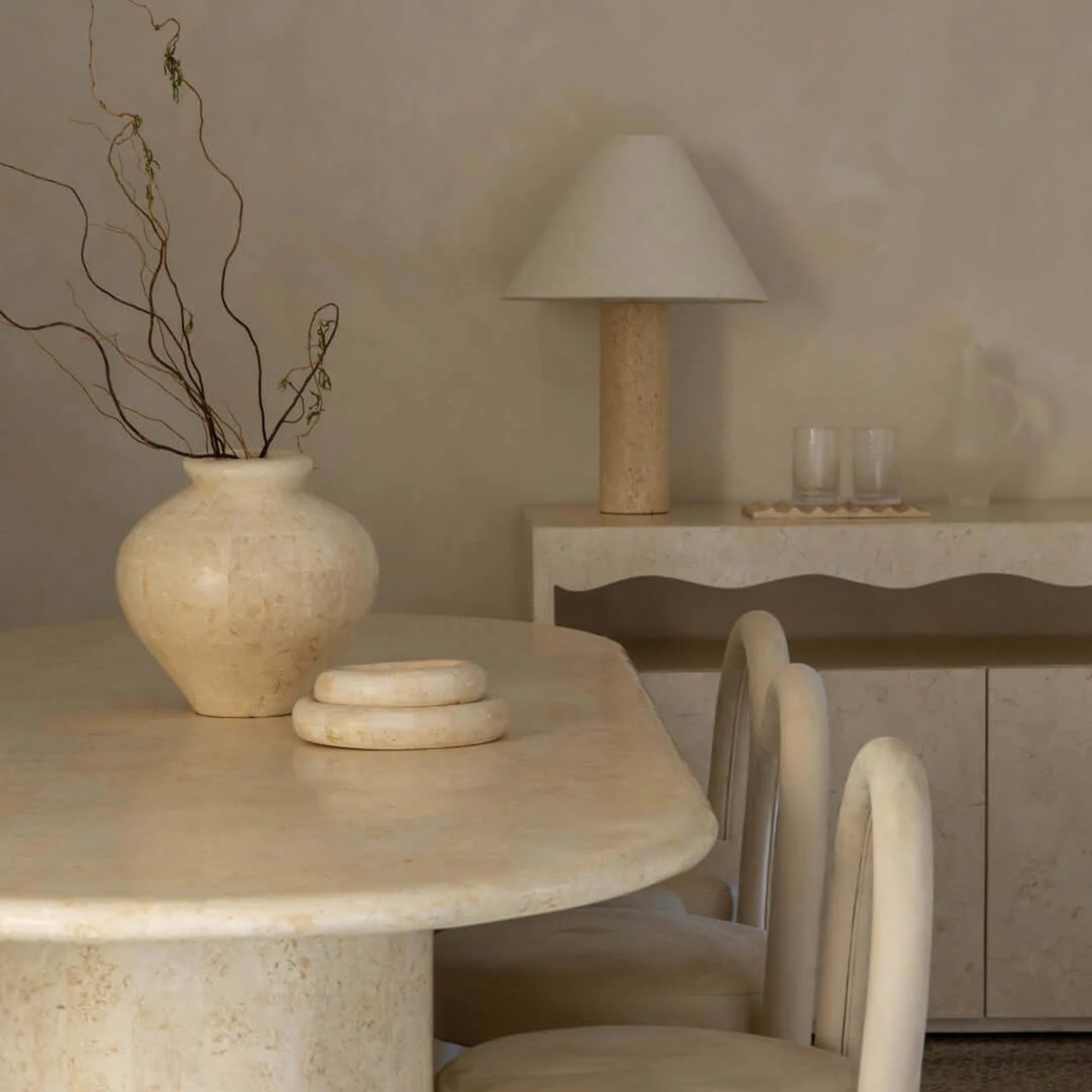 Laguna Vase, Smokey White