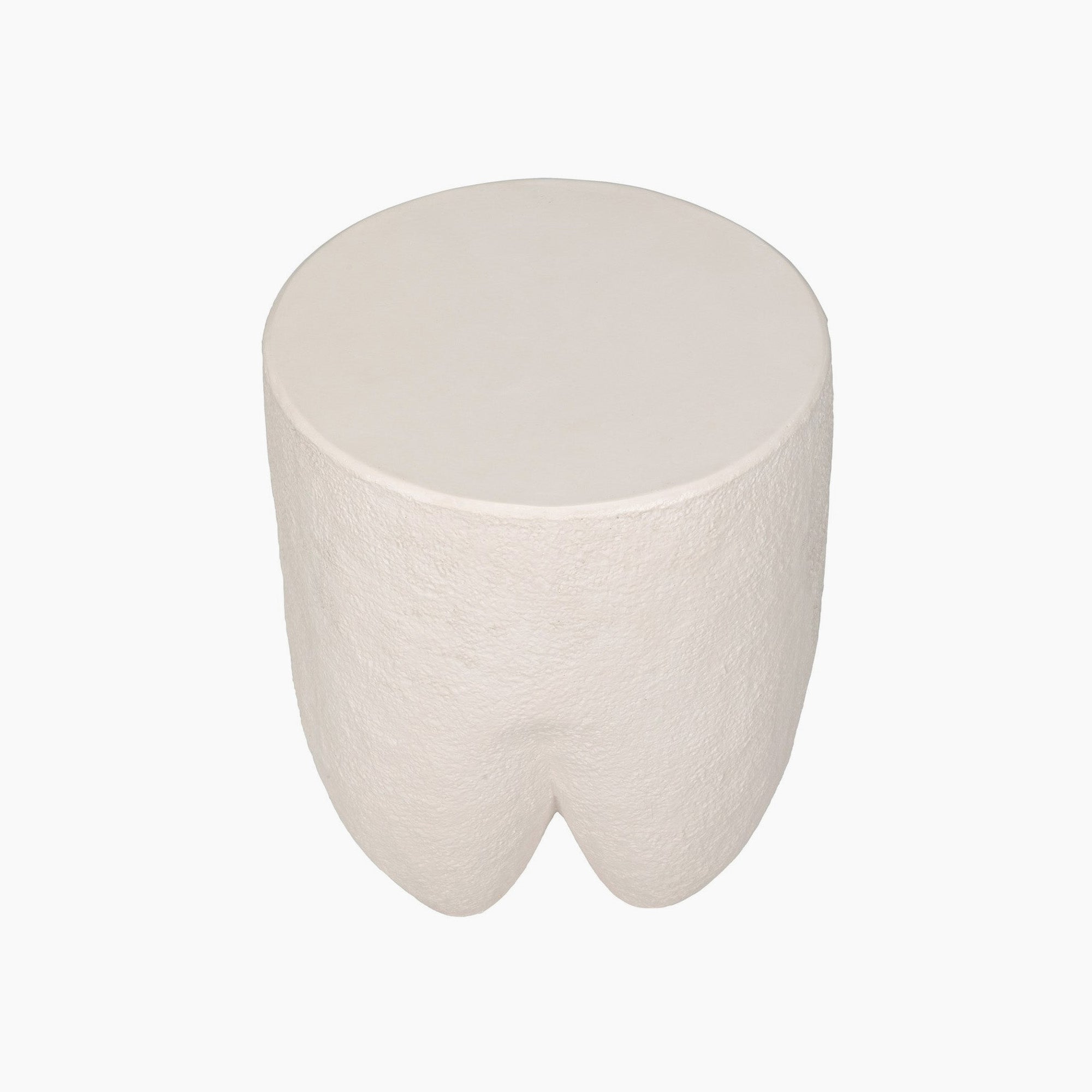 Lilah Side Table, White Fiber Cement