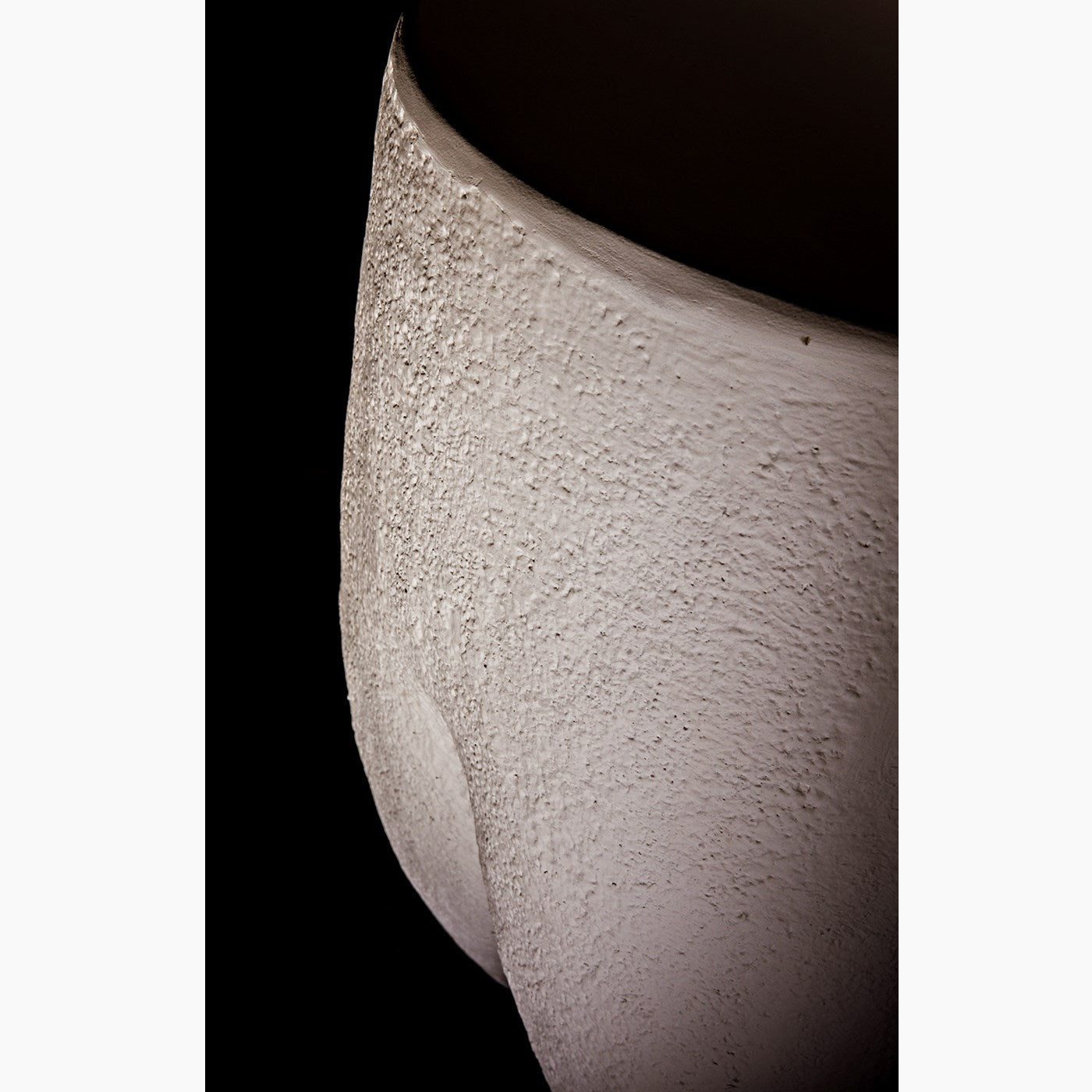 Lilah Side Table, White Fiber Cement