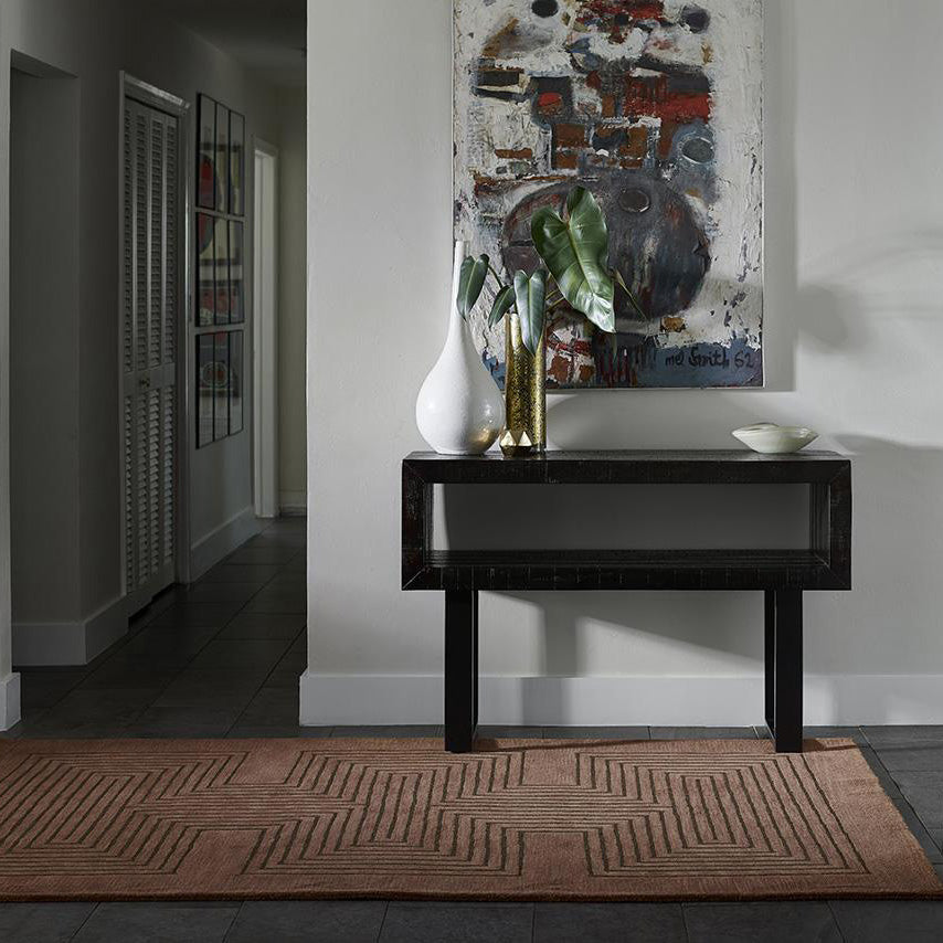 Sim-3 Copper Area Rug
