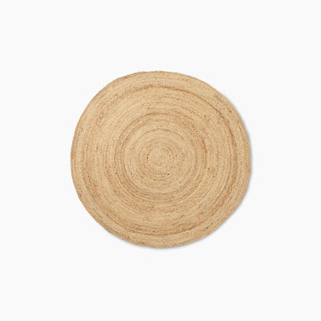 Eternal Round Jute Rug - Natural