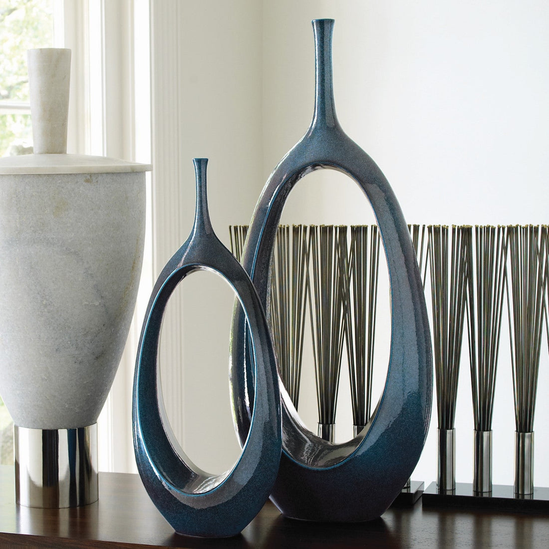 Open Oval Ring Vase-celestial