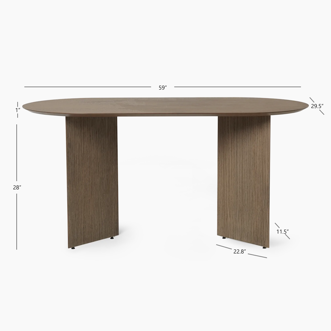 Oval Wood Mingle Dining/Desk Table Top