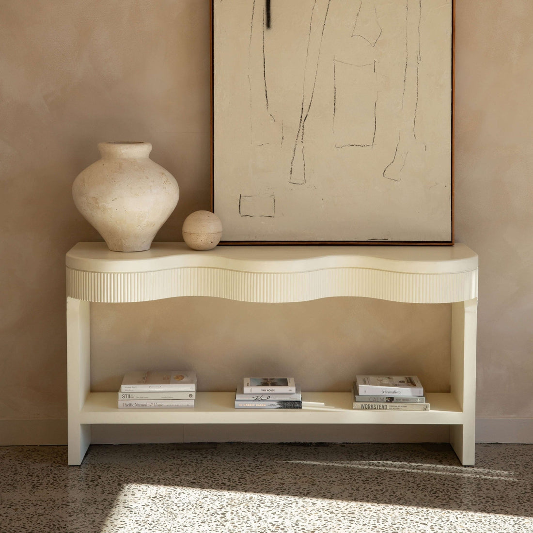Onda Console Table - Cream