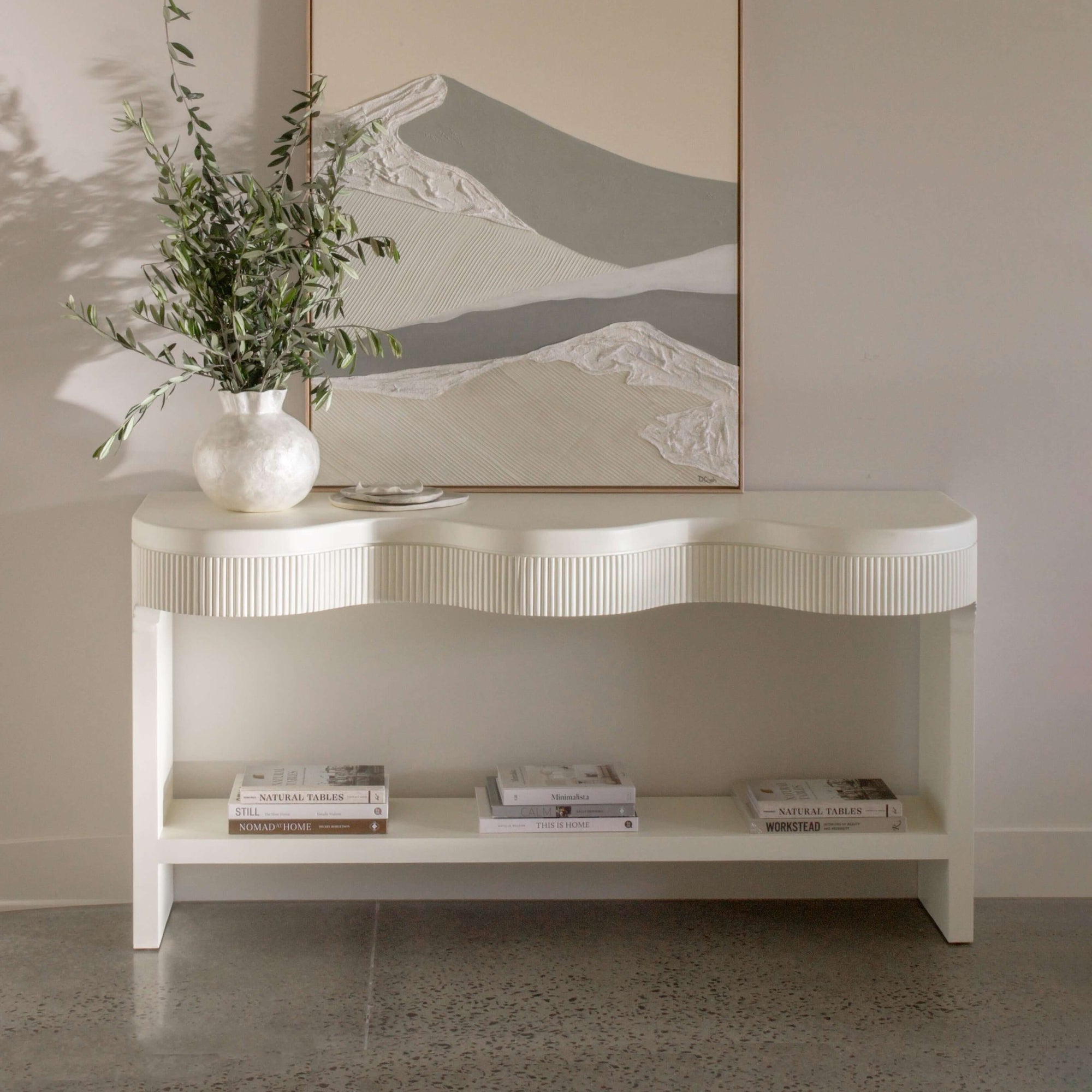 Onda Console Table - Cream