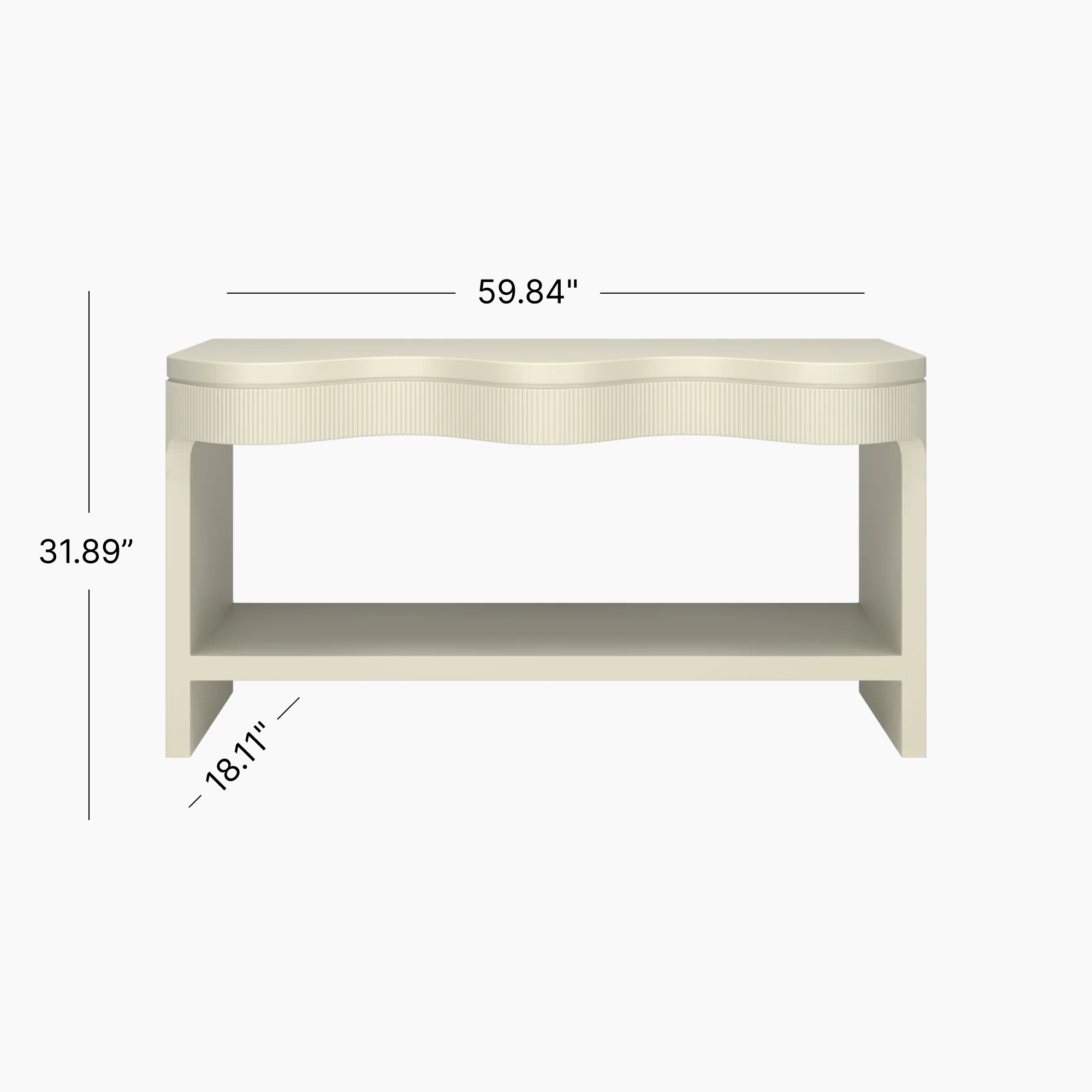 Onda Console Table - Cream