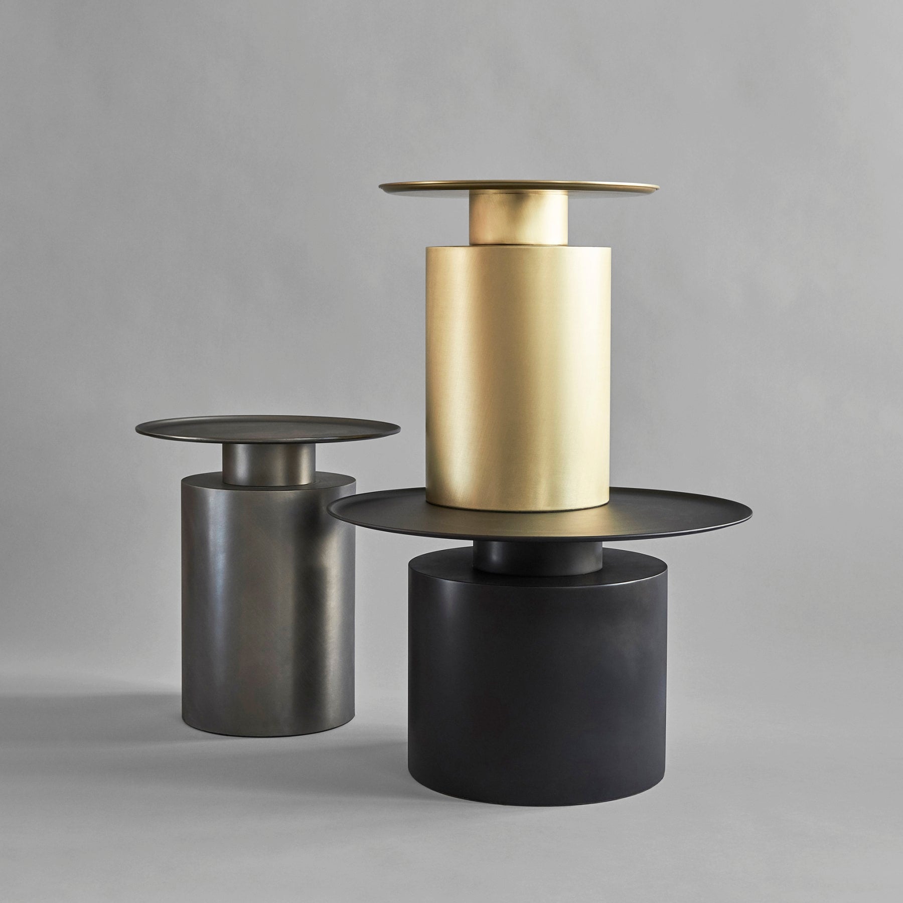 Pillar Side Table - Tall - Brass Antique - Open Box