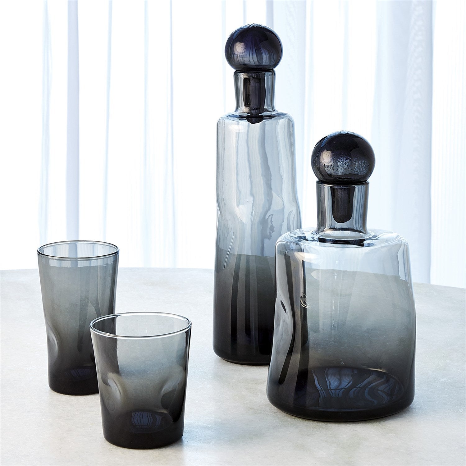 Pinched Decanters-grey