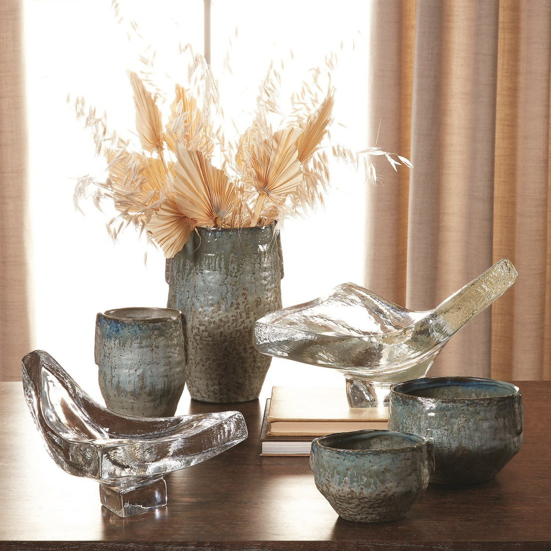 Pinch Pot Planter-reactive Seafoam