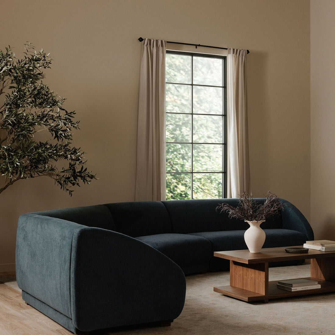 Phoebe Deep Blue Slipper Chair