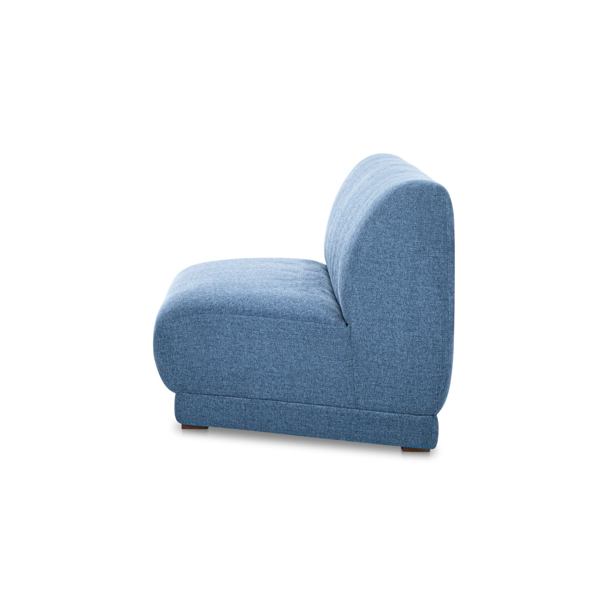 Phoebe Deep Blue Wedge Slipper Chair