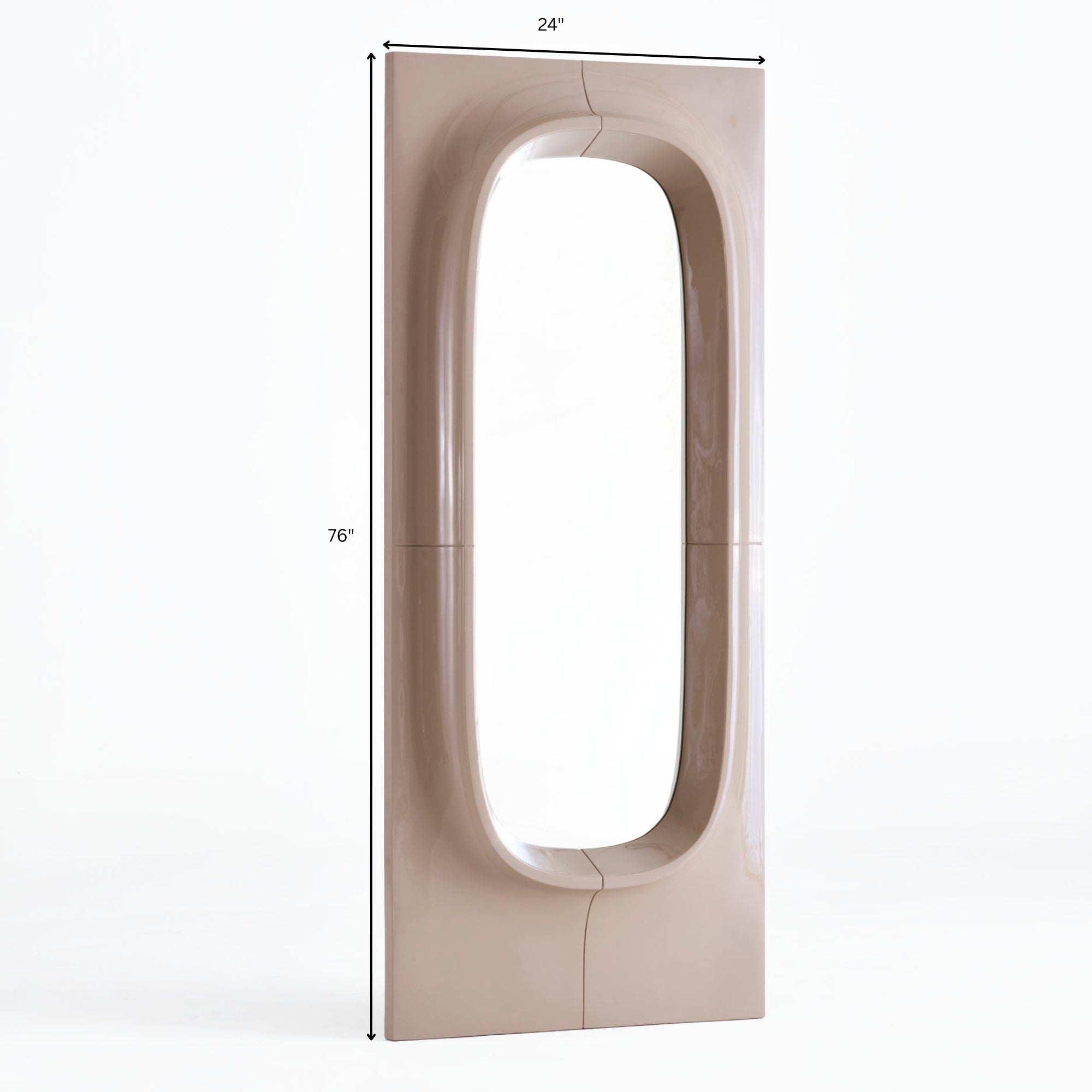 Porthole Mirror - Large - Brown