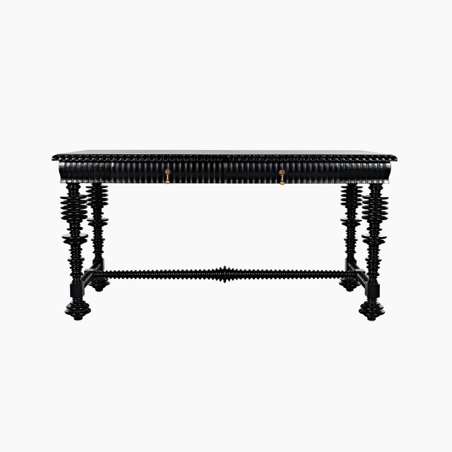 Margot Desk, Small (60"), Hand Rubbed Black
