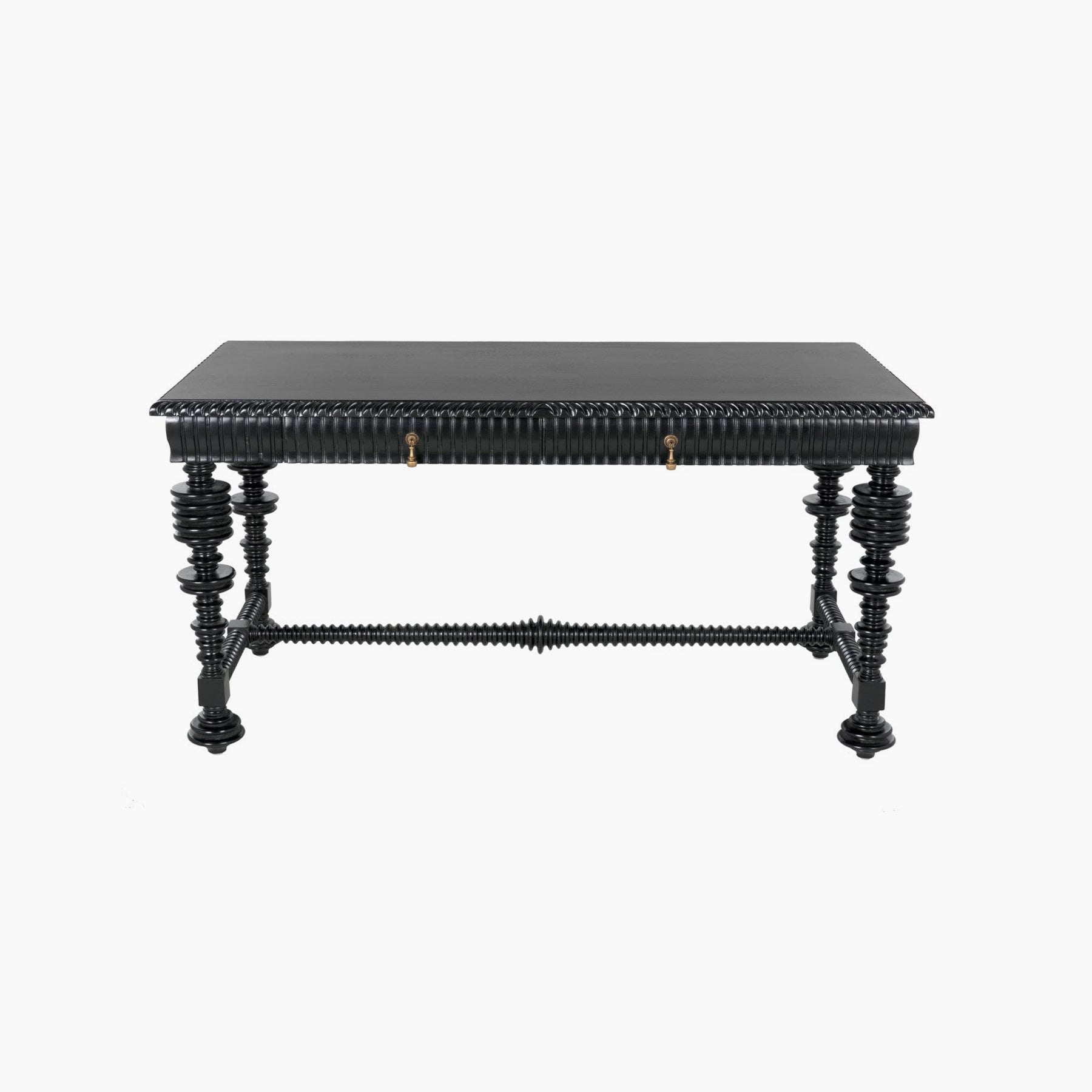 Margot Desk, Small (60"), Hand Rubbed Black