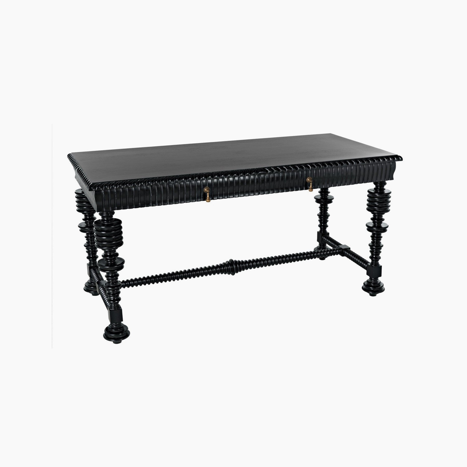 Margot Desk, Small (60"), Hand Rubbed Black