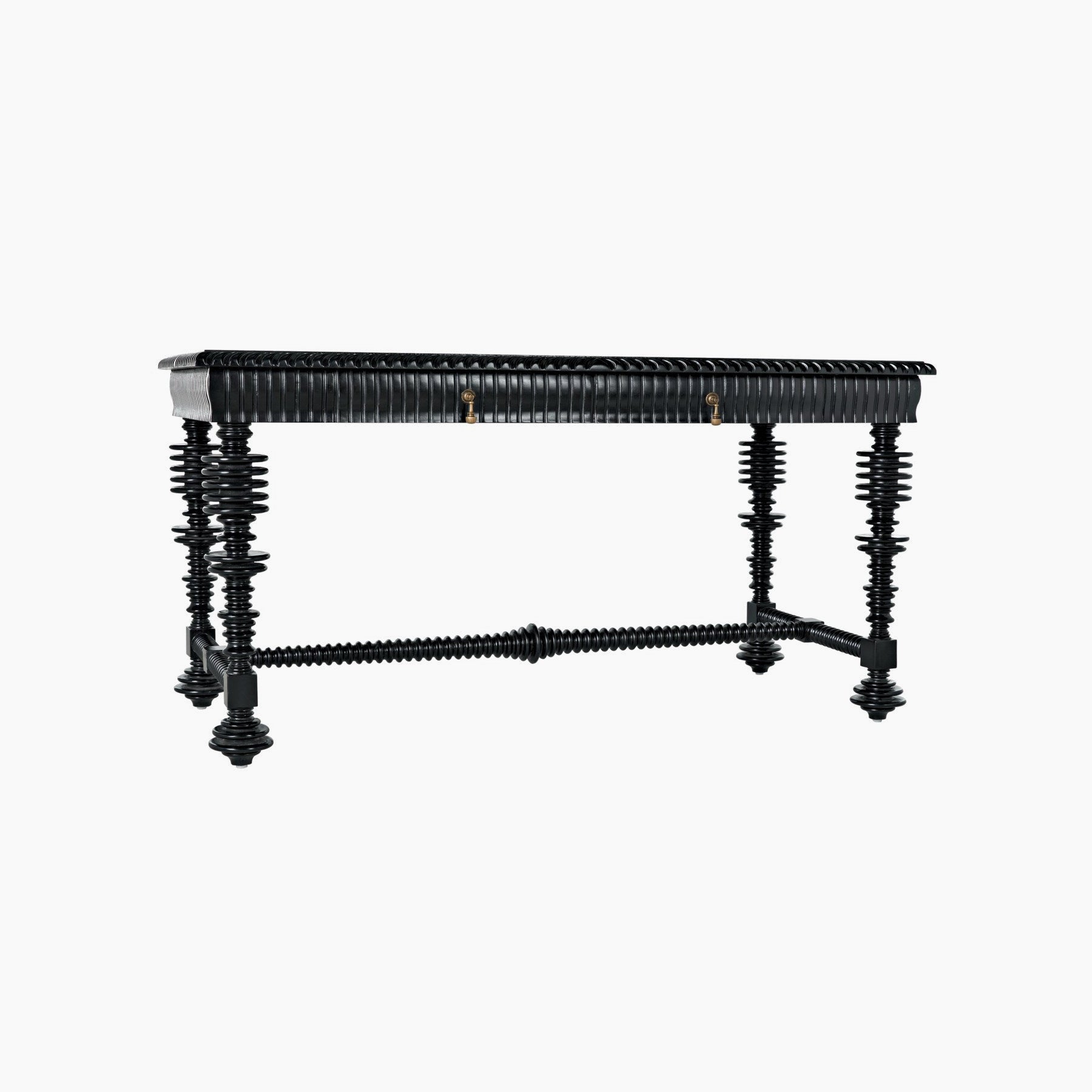 Margot Desk, Small (60"), Hand Rubbed Black