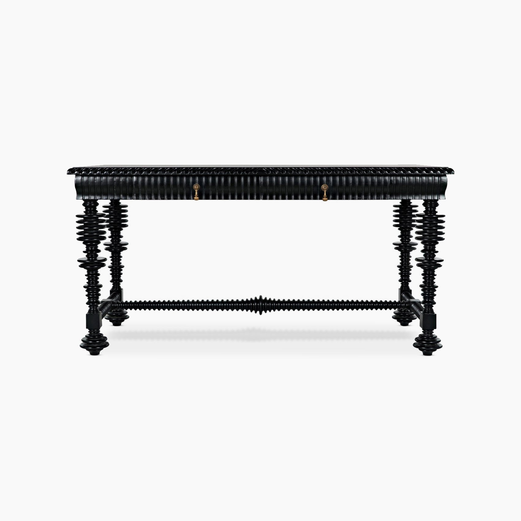 Margot Desk, Small (60"), Hand Rubbed Black