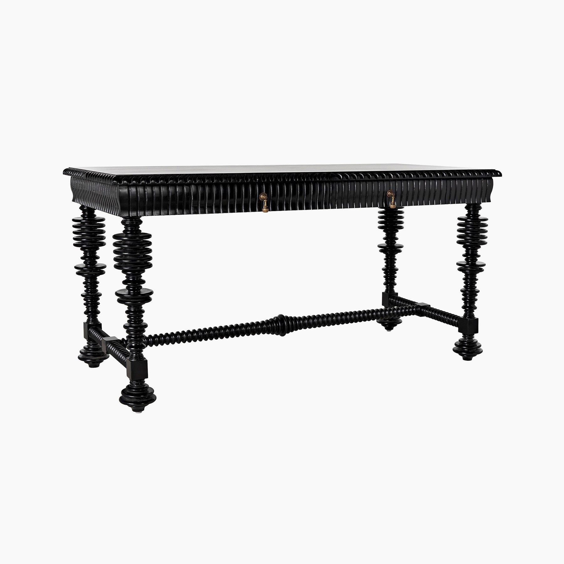 Margot Desk, Small (60"), Hand Rubbed Black