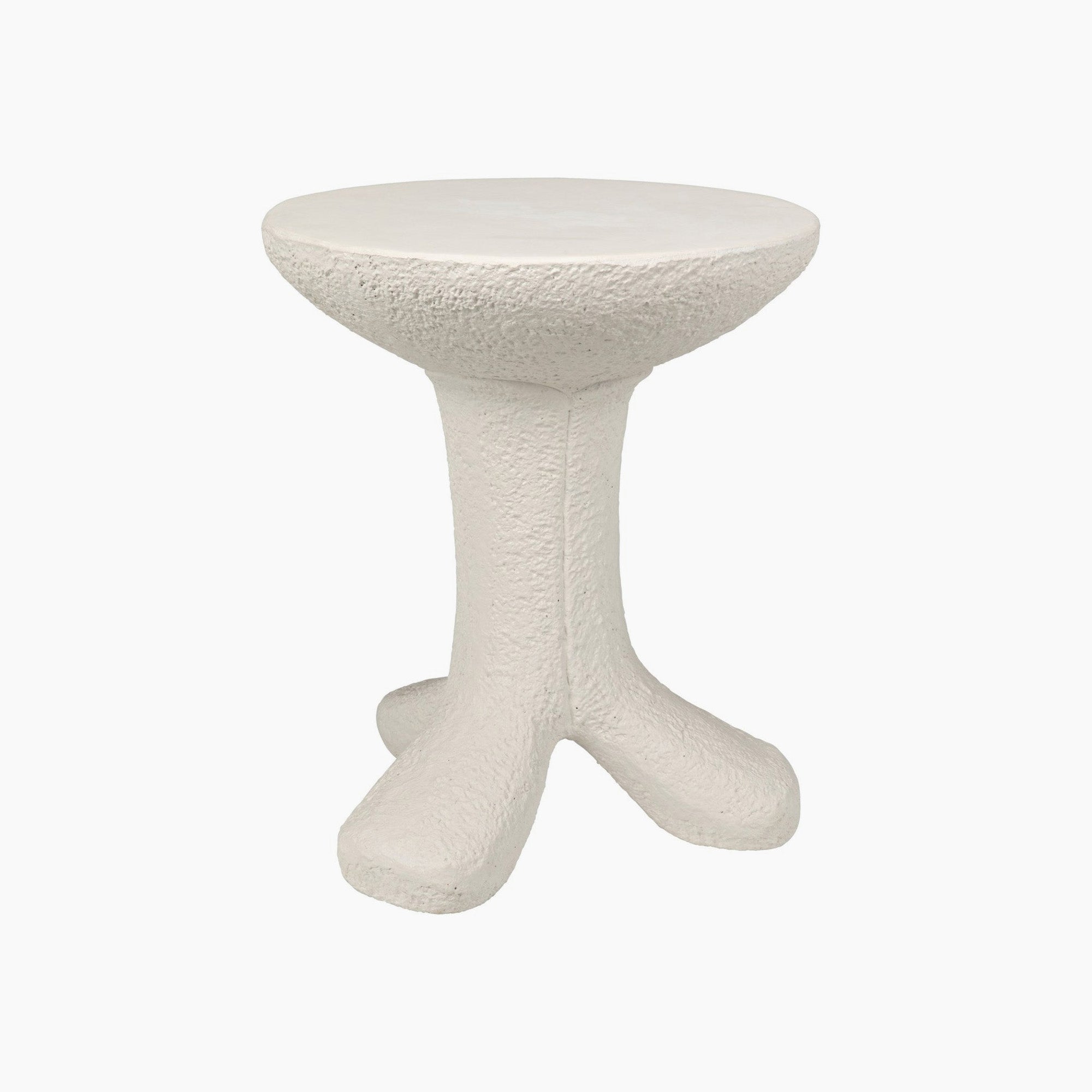 Presley Side Table, White Fiber Cement