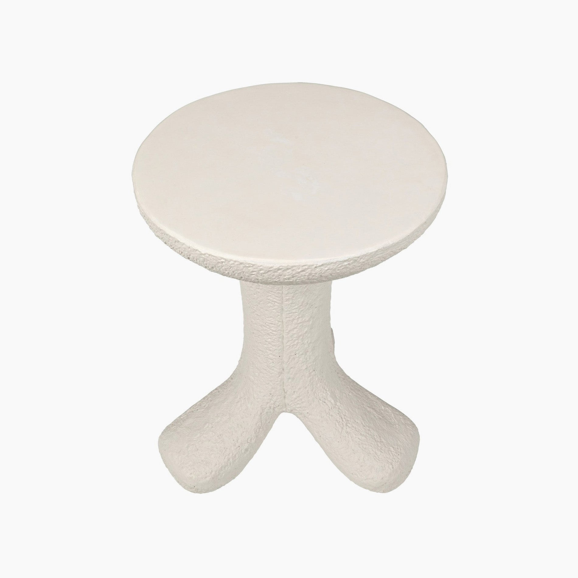 Presley Side Table, White Fiber Cement