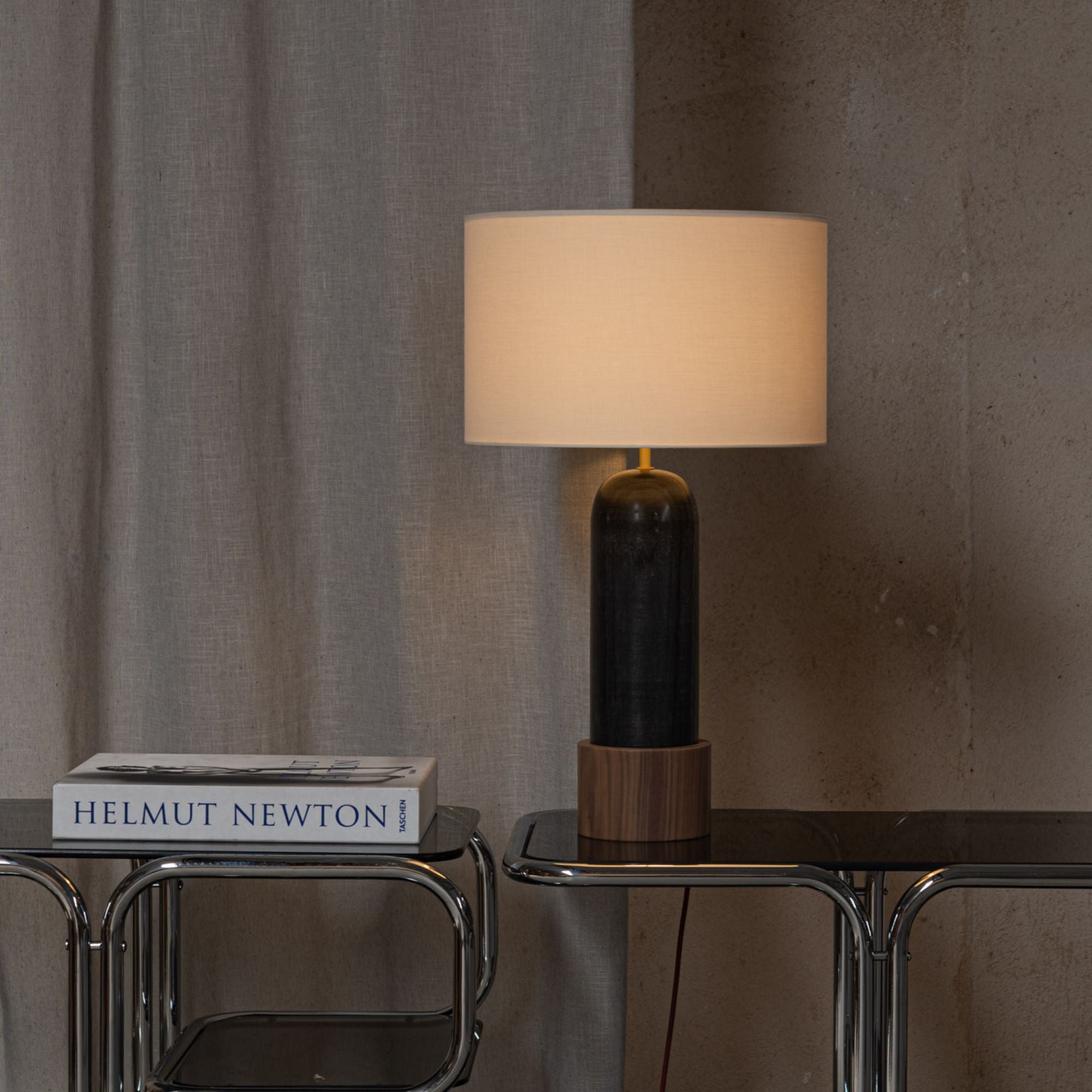 Pura Kelo Black Marble Table Lamp