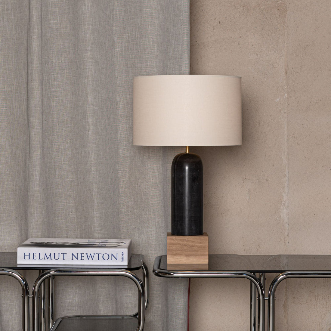 Pura Kelo Black Marble Table Lamp